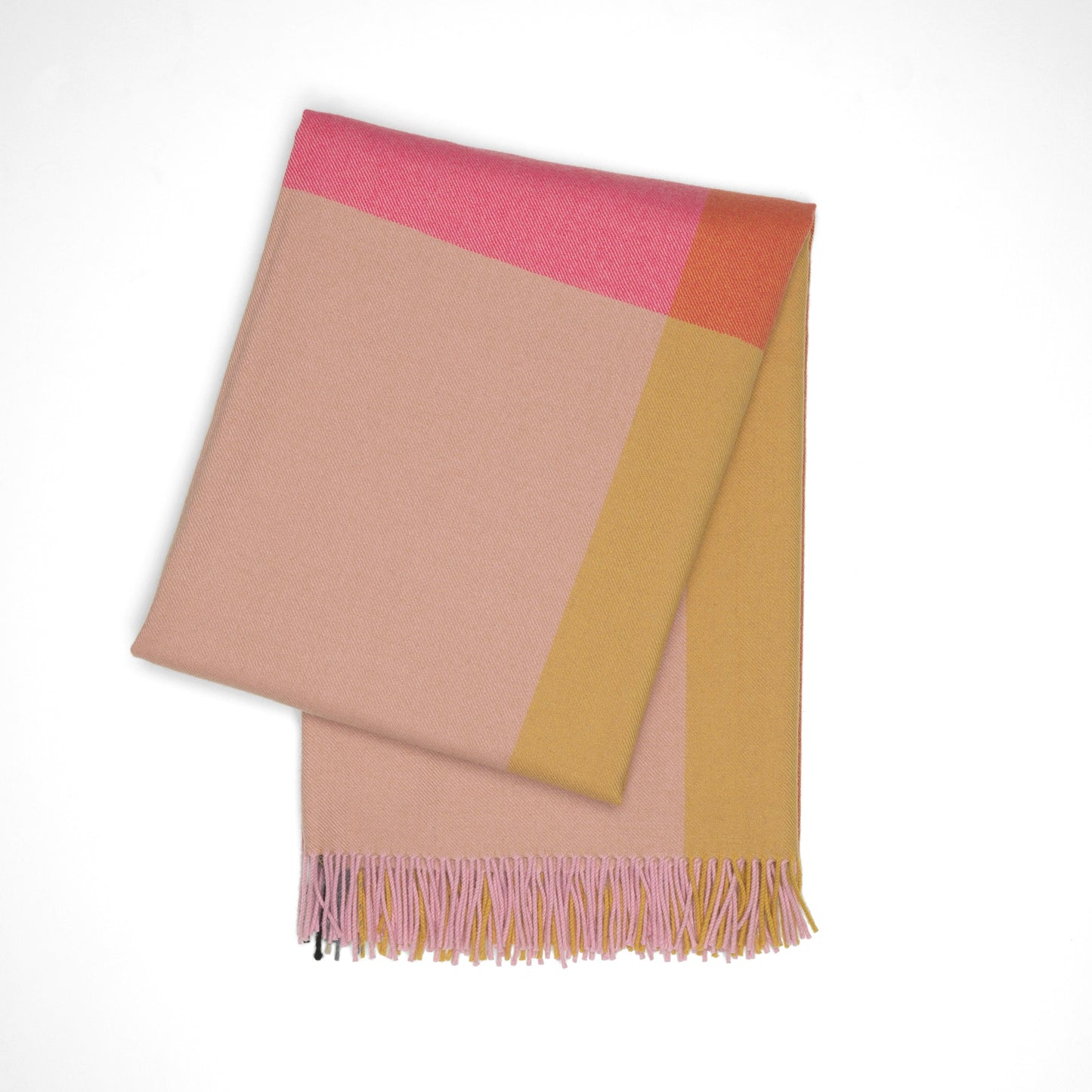 Vitra Colour Block Blanket von Hella Jongerius Wolldecke pink - beige