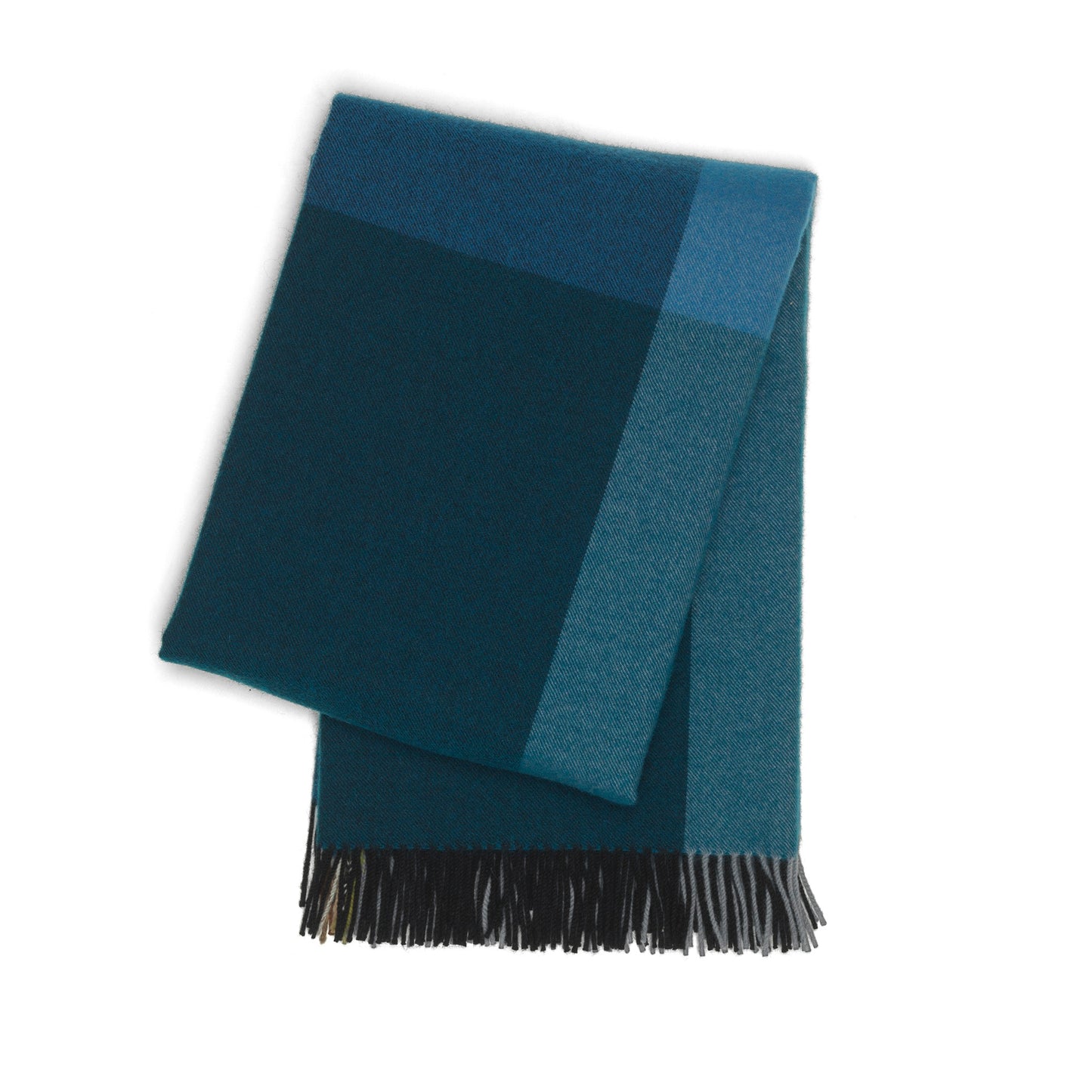 Vitra Colour Block Blanket von Hella Jongerius Wolldecke schwarz - blau
