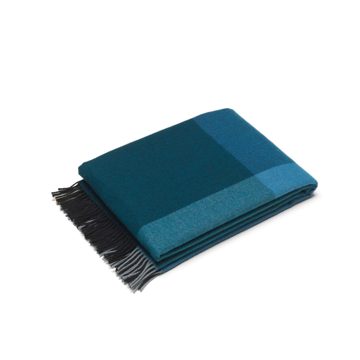 Vitra Colour Block Blanket von Hella Jongerius Wolldecke schwarz - blau