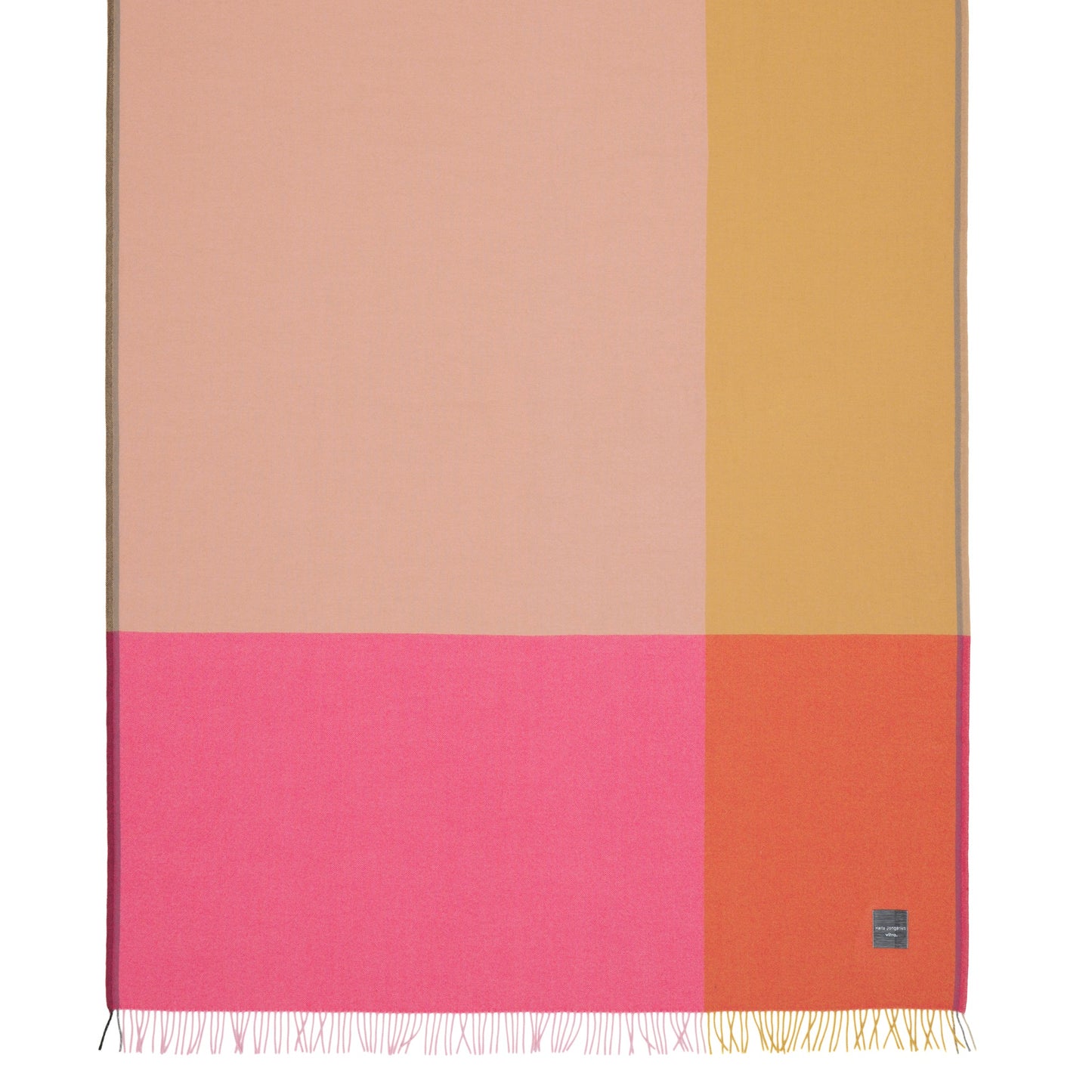 Vitra Colour Block Blanket von Hella Jongerius Wolldecke pink - beige