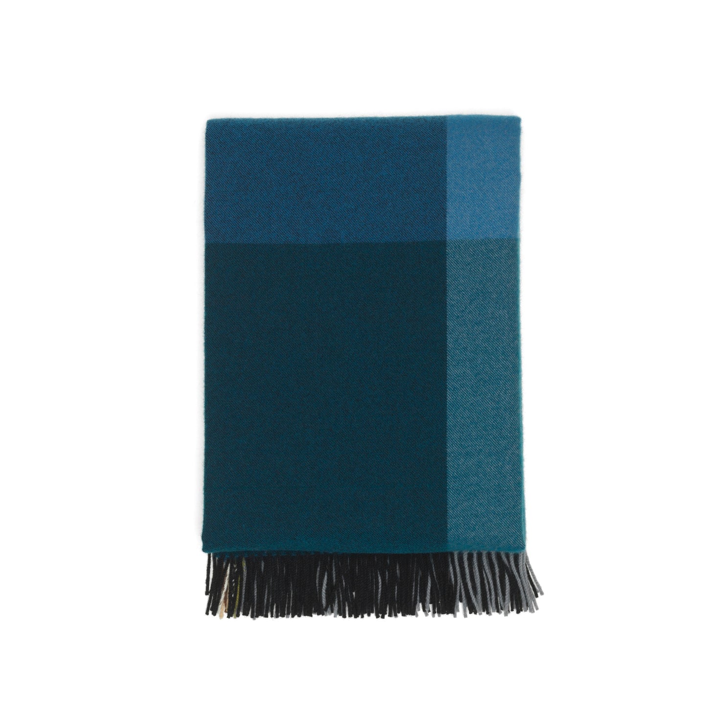 Vitra Colour Block Blanket von Hella Jongerius Wolldecke schwarz - blau