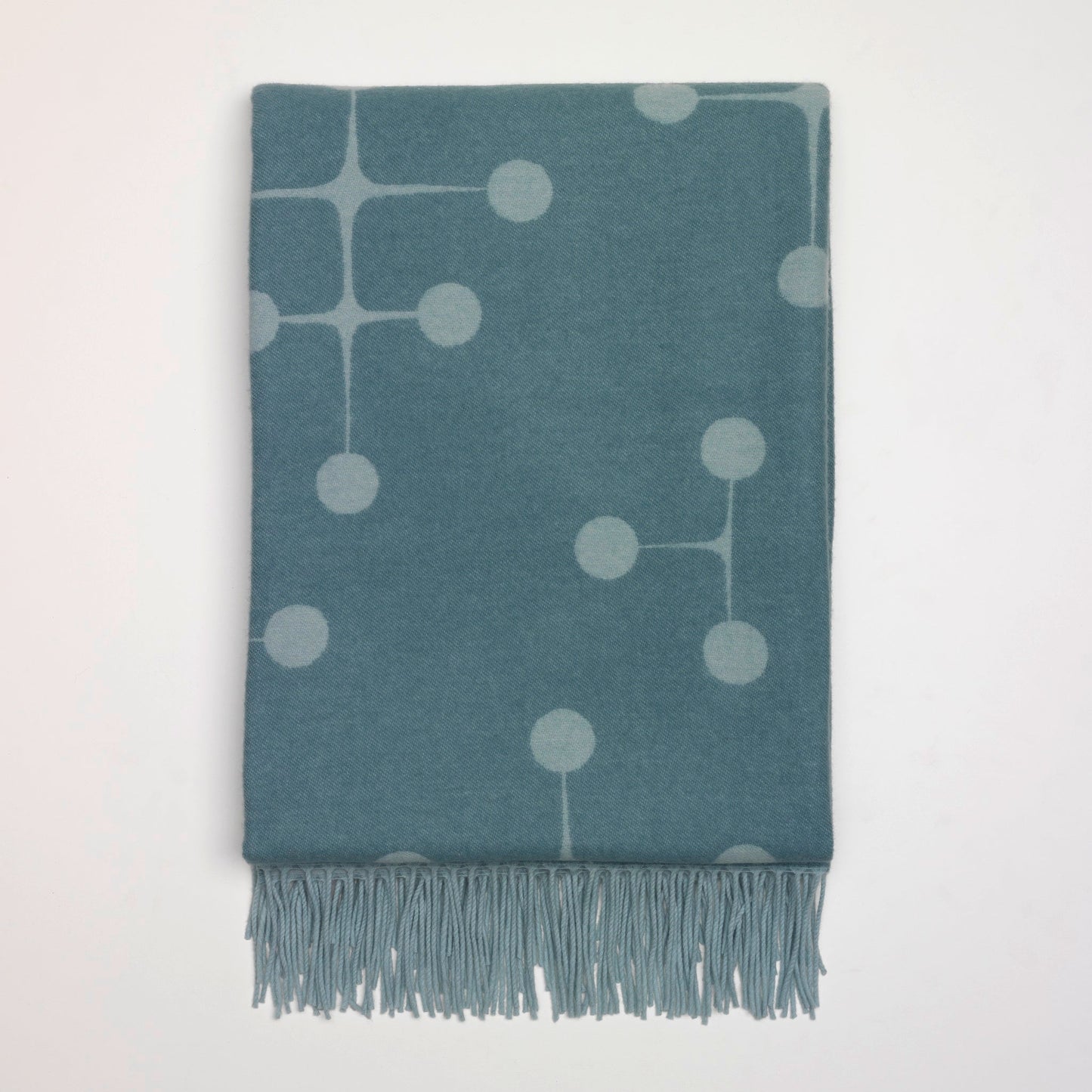 Vitra Eames Wool Blanket Dot Pattern Wolldecke hellblau blau gepunktet
