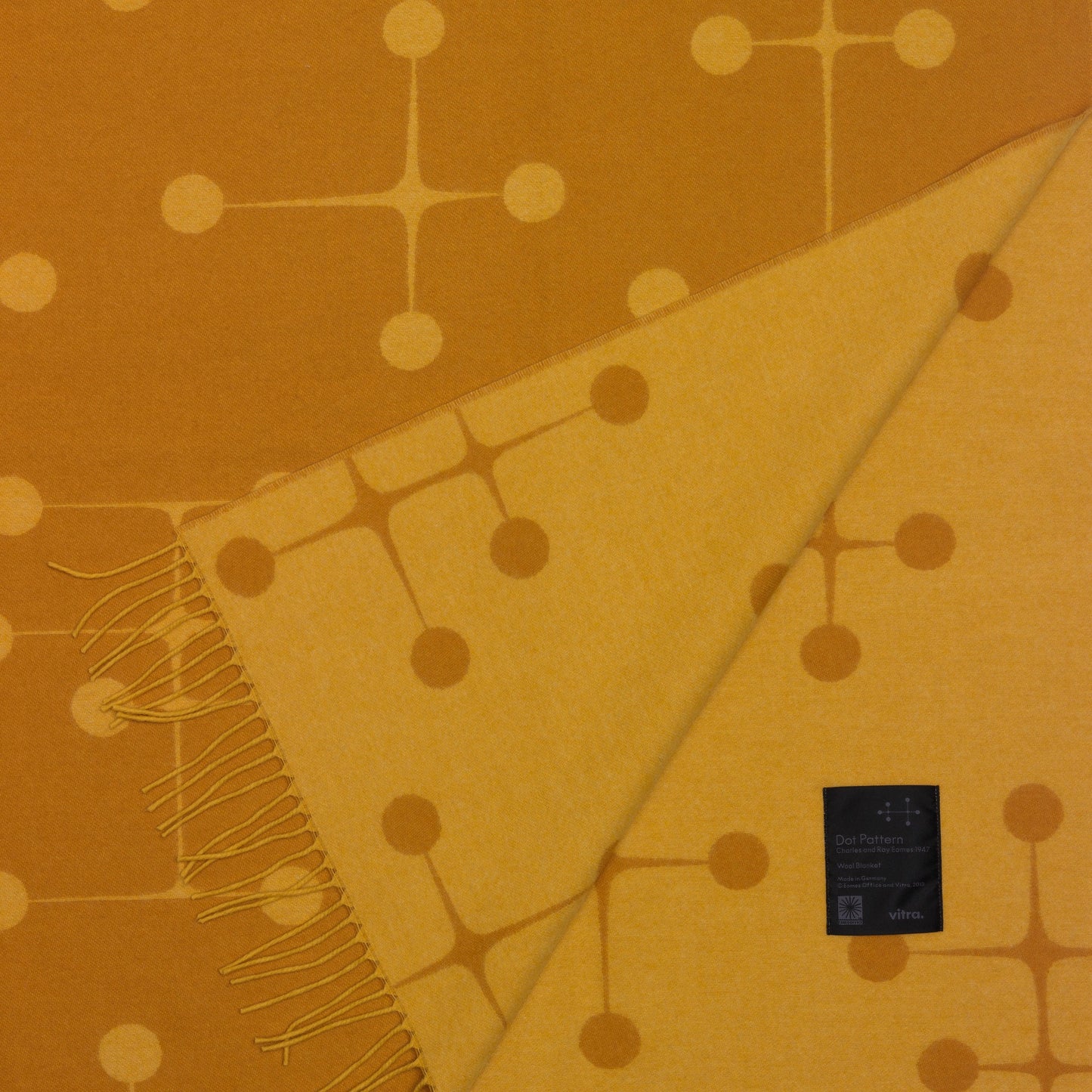 Vitra Eames Wool Blanket Dot Pattern Wolldecke mustard gelb gepunktet