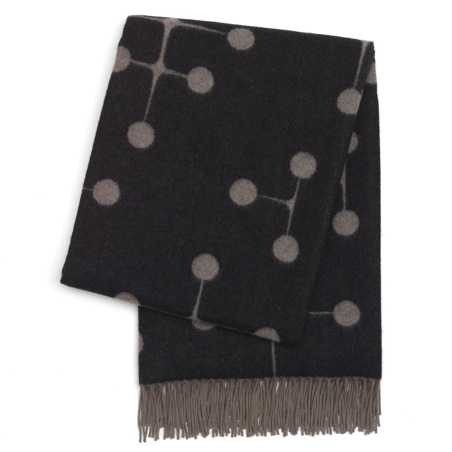 Vitra Eames Wool Blanket Dot Pattern Wolldecke schwarz grau gepunktet