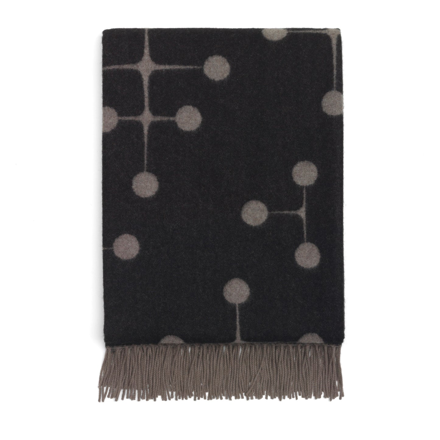 Vitra Eames Wool Blanket Dot Pattern Wolldecke schwarz grau gepunktet