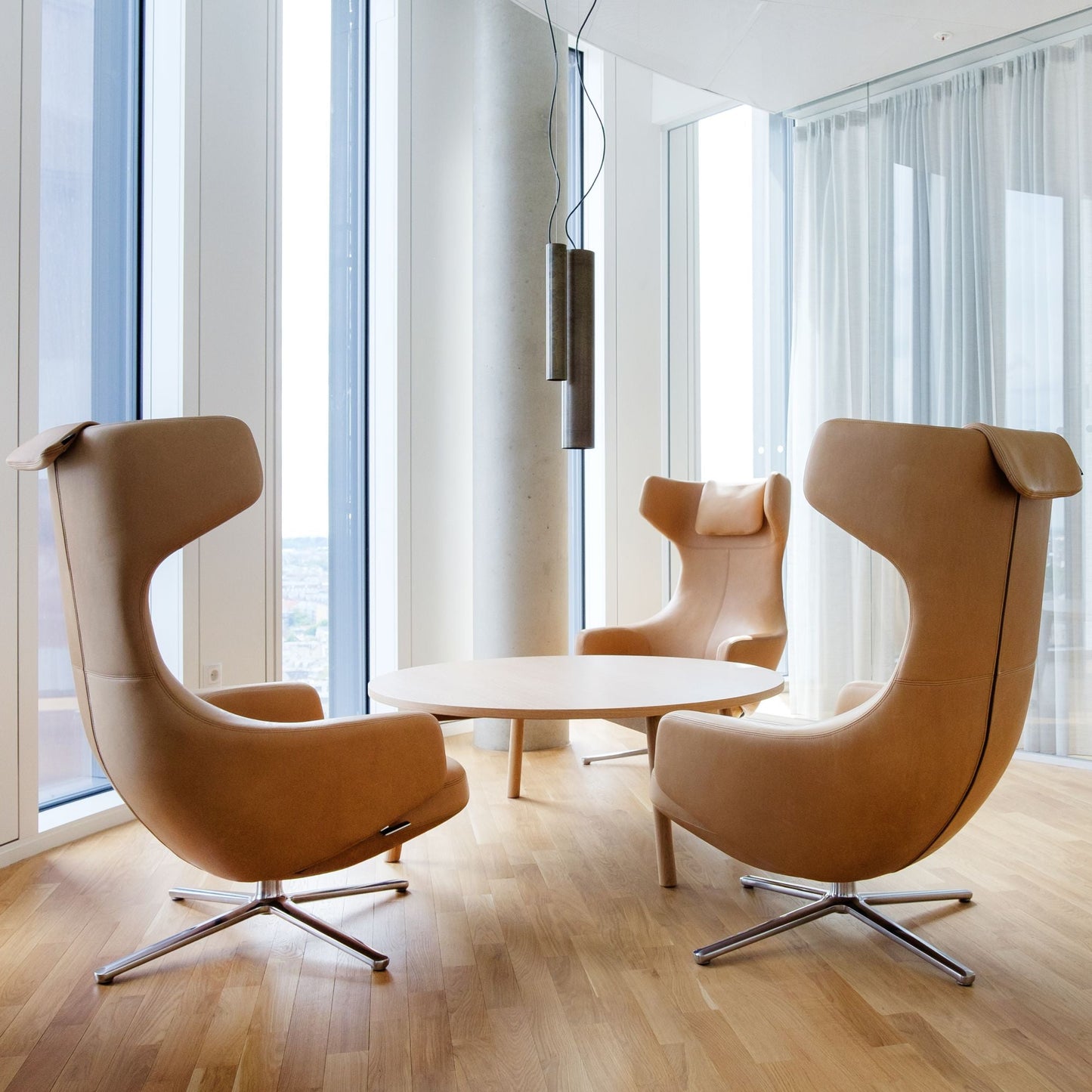 Vitra Grand Repos Loungesessel drehbar Ohrensessel einzeln Synchronmechanik