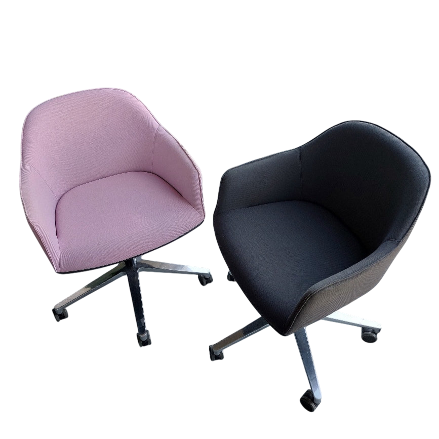 Vitra Softshell Chair Besprechungsstuhl mit Fünfstern-Gestell auf Rollen