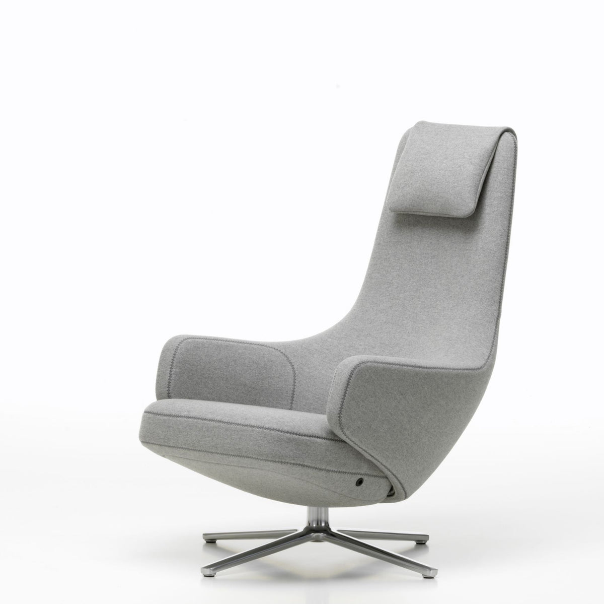 Vitra Repos Loungesessel drehbar mit Ottoman hoher Sessel & Hocker