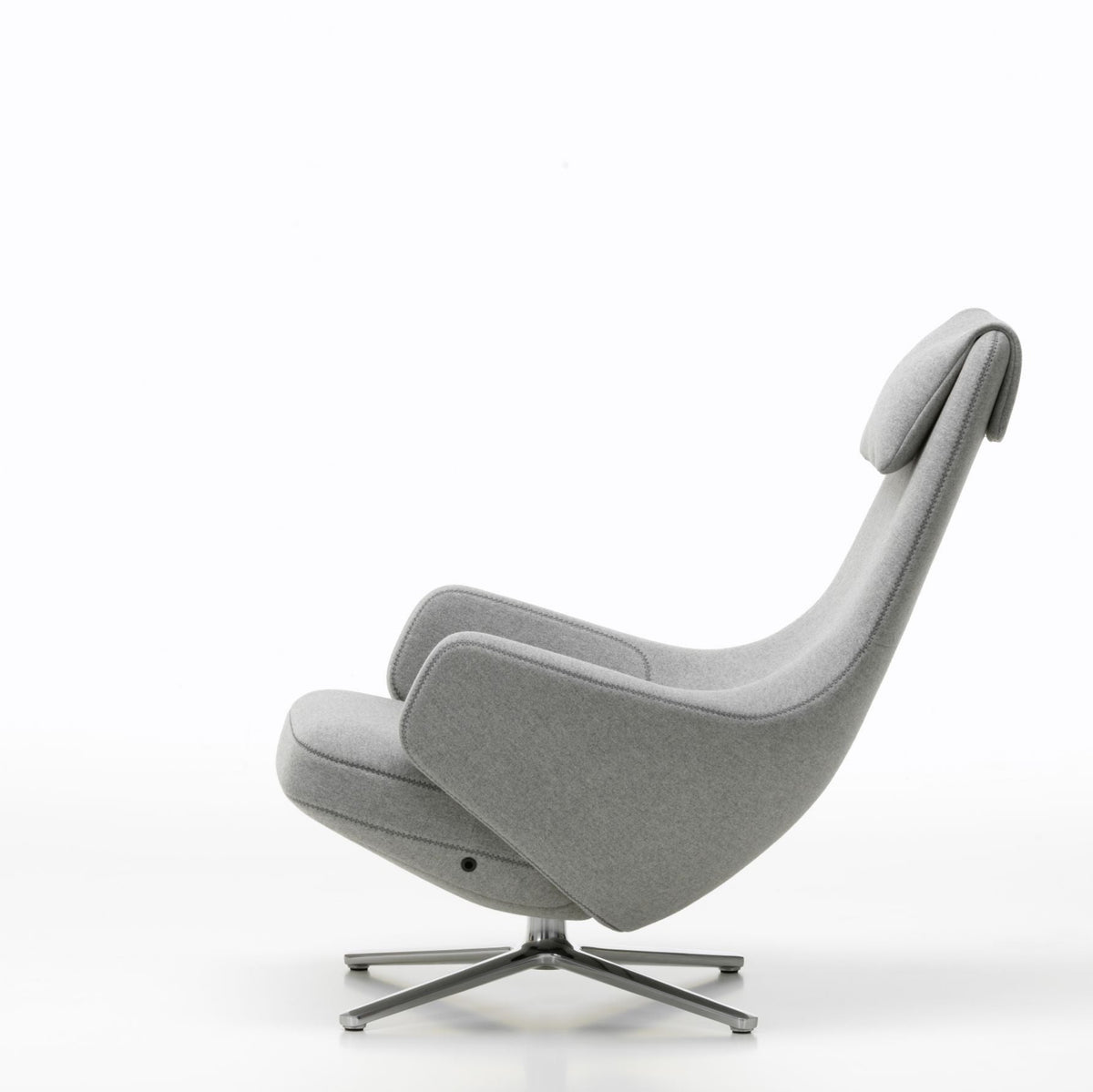 Vitra Repos Loungesessel drehbar mit Ottoman hoher Sessel & Hocker