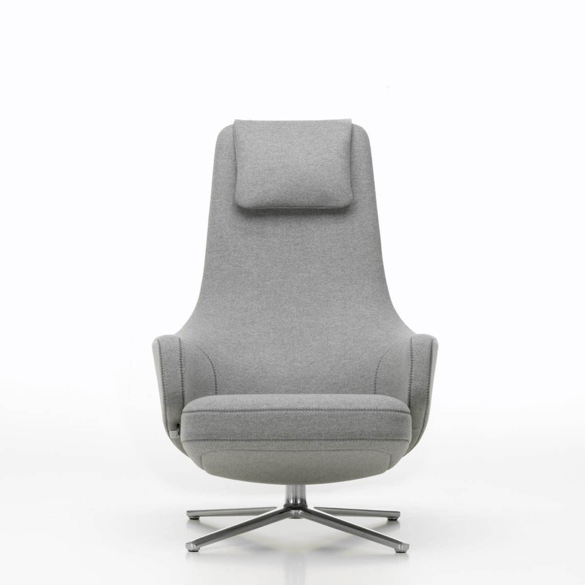 Vitra Repos Loungesessel drehbar mit Ottoman hoher Sessel & Hocker