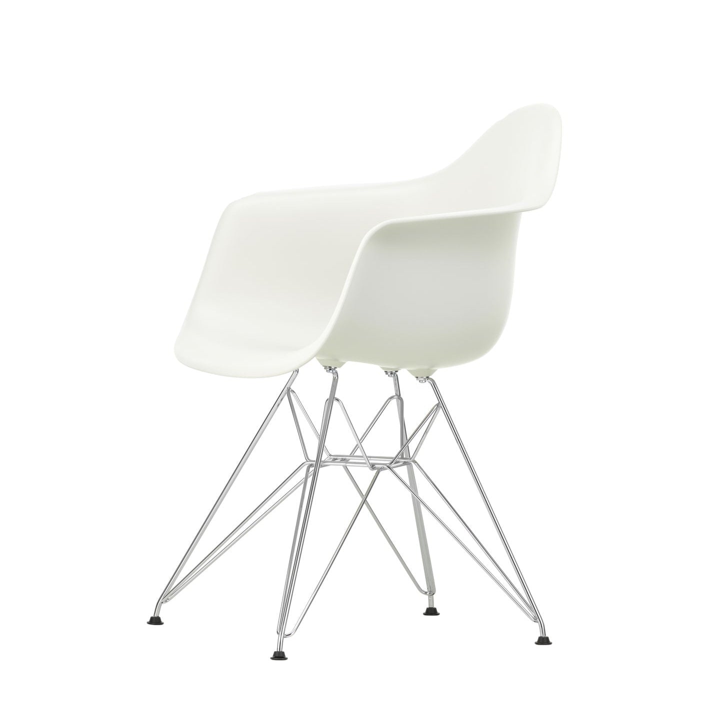 Vitra Eames Plastic Armchair DAR RE recycelter Kunststoff Stuhl-Gestell verchromt