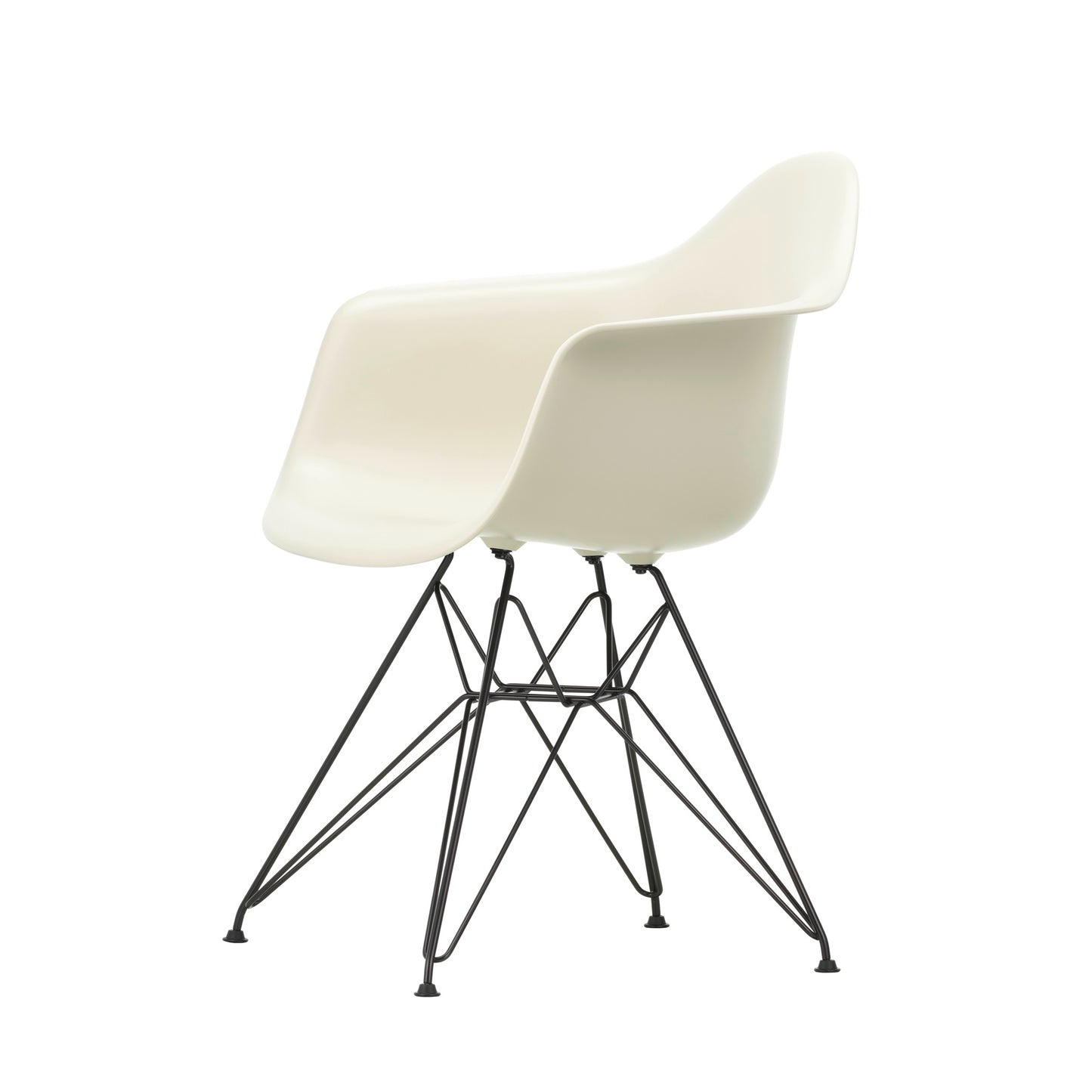 Vitra Eames Plastic Armchair DAR RE recycelter Kunststoff Stuhl-Gestell basic dark schwarz