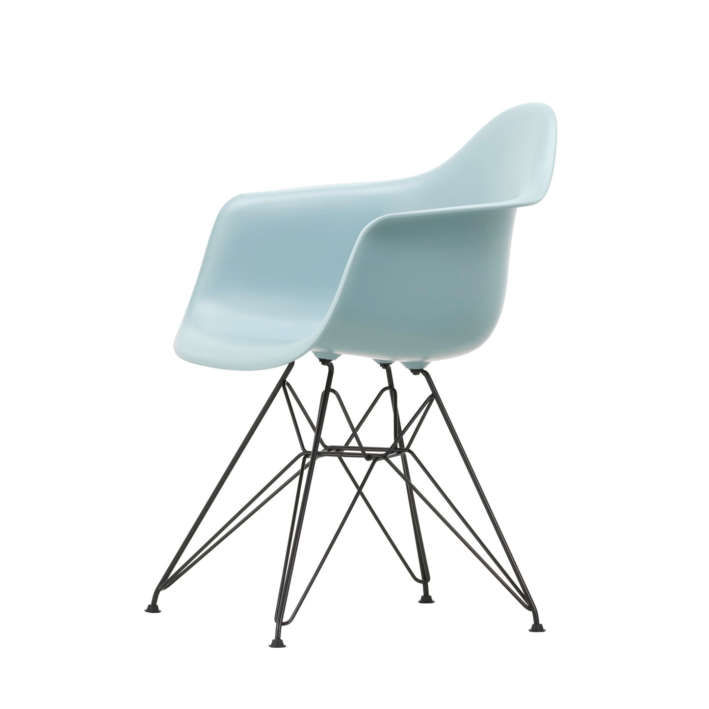 Vitra Eames Plastic Armchair DAR RE recycelter Kunststoff Stuhl-Gestell basic dark schwarz