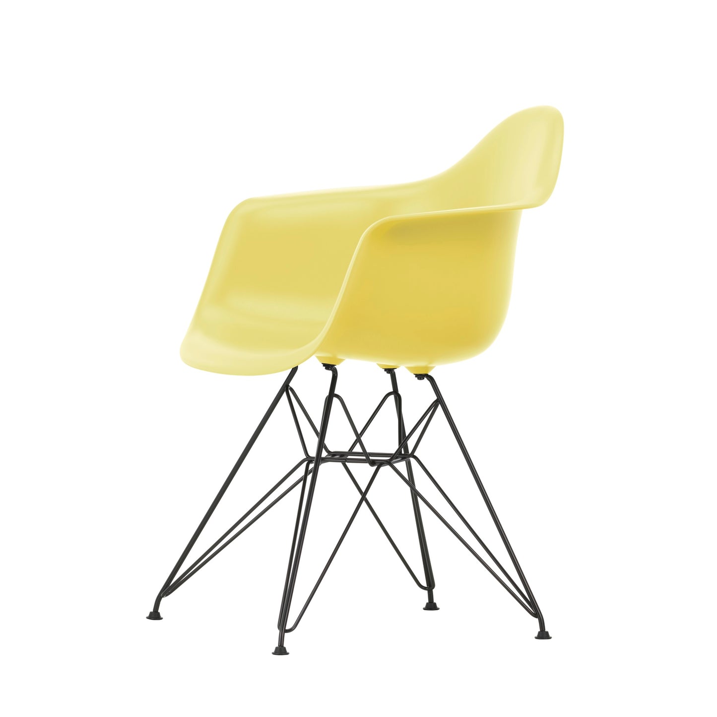Vitra Eames Plastic Armchair DAR RE recycelter Kunststoff Stuhl-Gestell basic dark schwarz