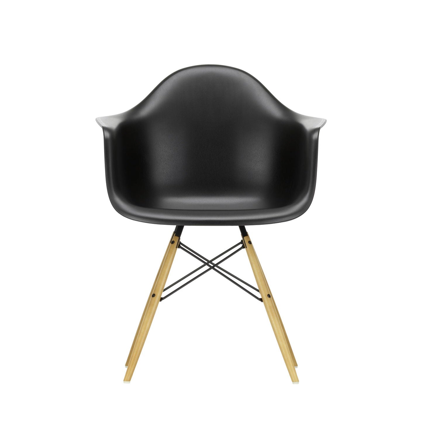 Vitra Eames Plastic Armchair DAW RE Ahorn gelblich Kunststoff recycelt