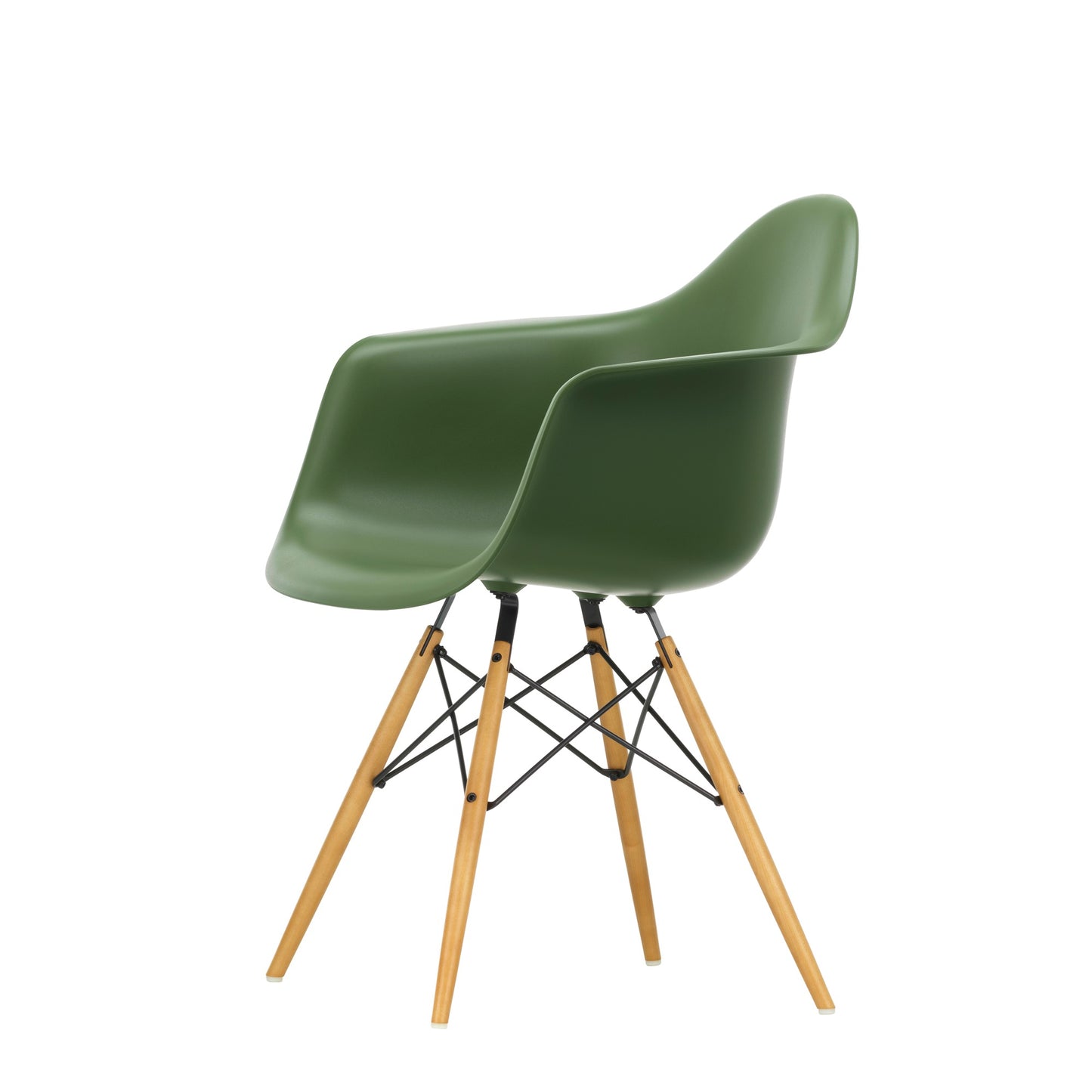Vitra Eames Plastic Armchair DAW RE Ahorn gelblich Kunststoff recycelt