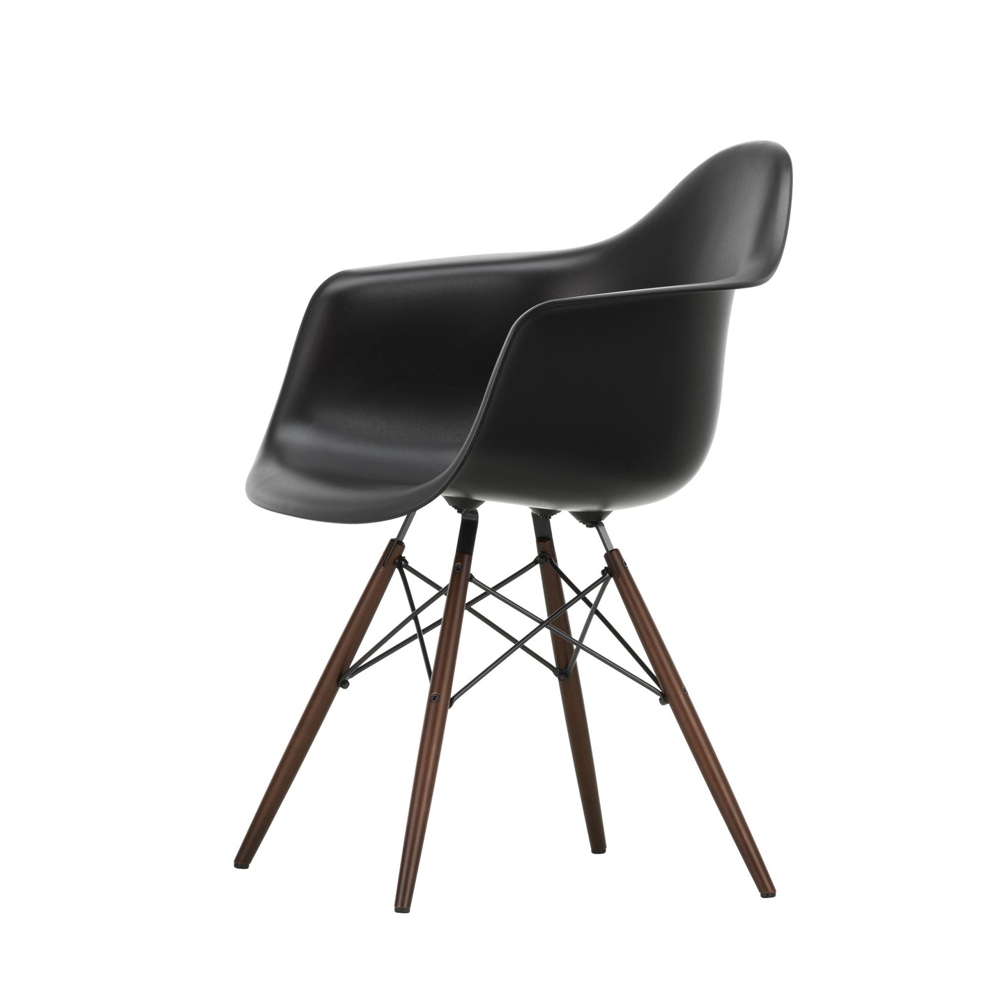 Vitra Eames Plastic Armchair DAW RE Ahorn dunkel Kunststoff recycelt