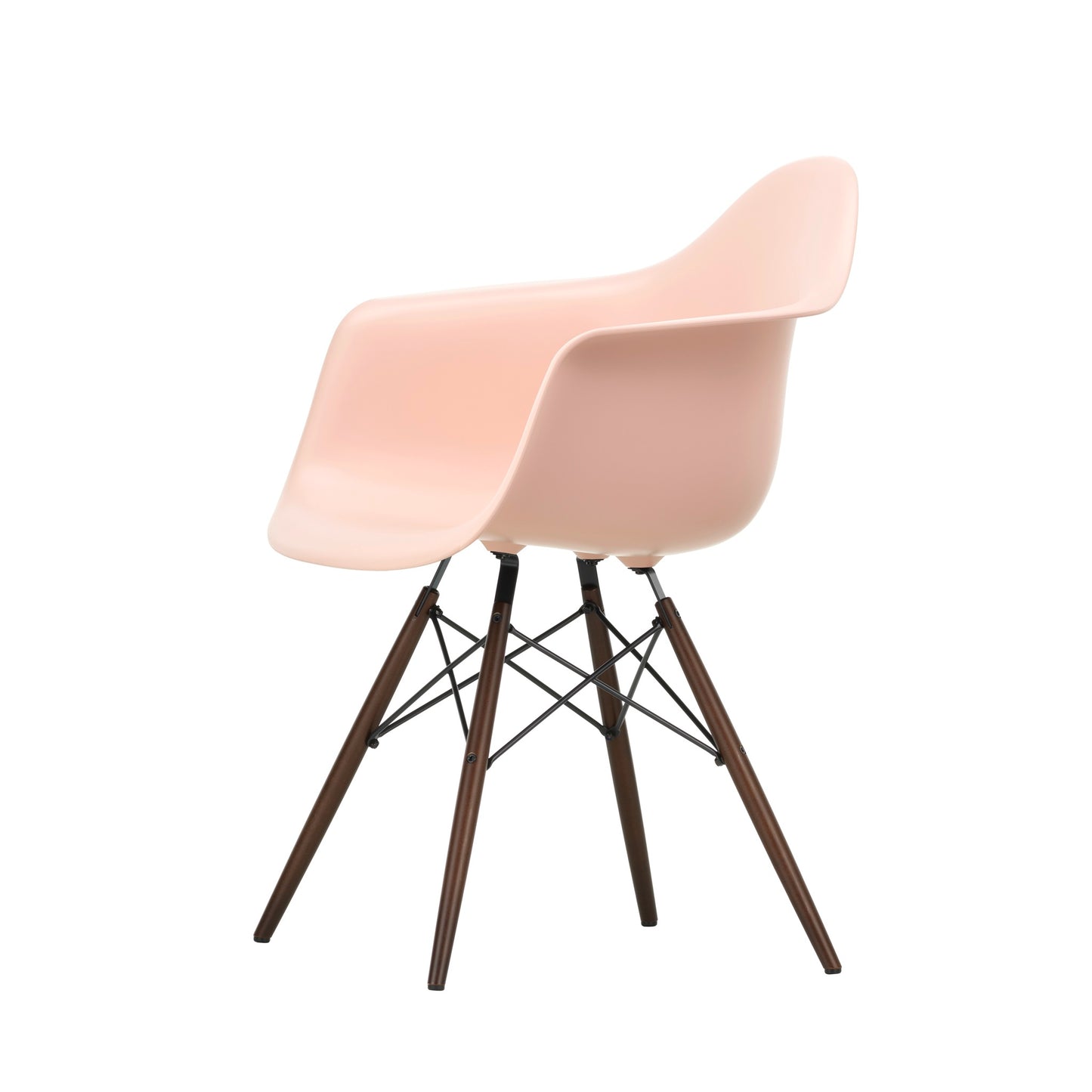 Vitra Eames Plastic Armchair DAW RE Ahorn dunkel Kunststoff recycelt