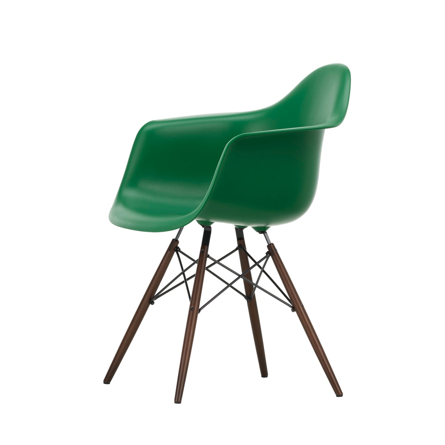 Vitra Eames Plastic Armchair DAW RE Ahorn dunkel Kunststoff recycelt