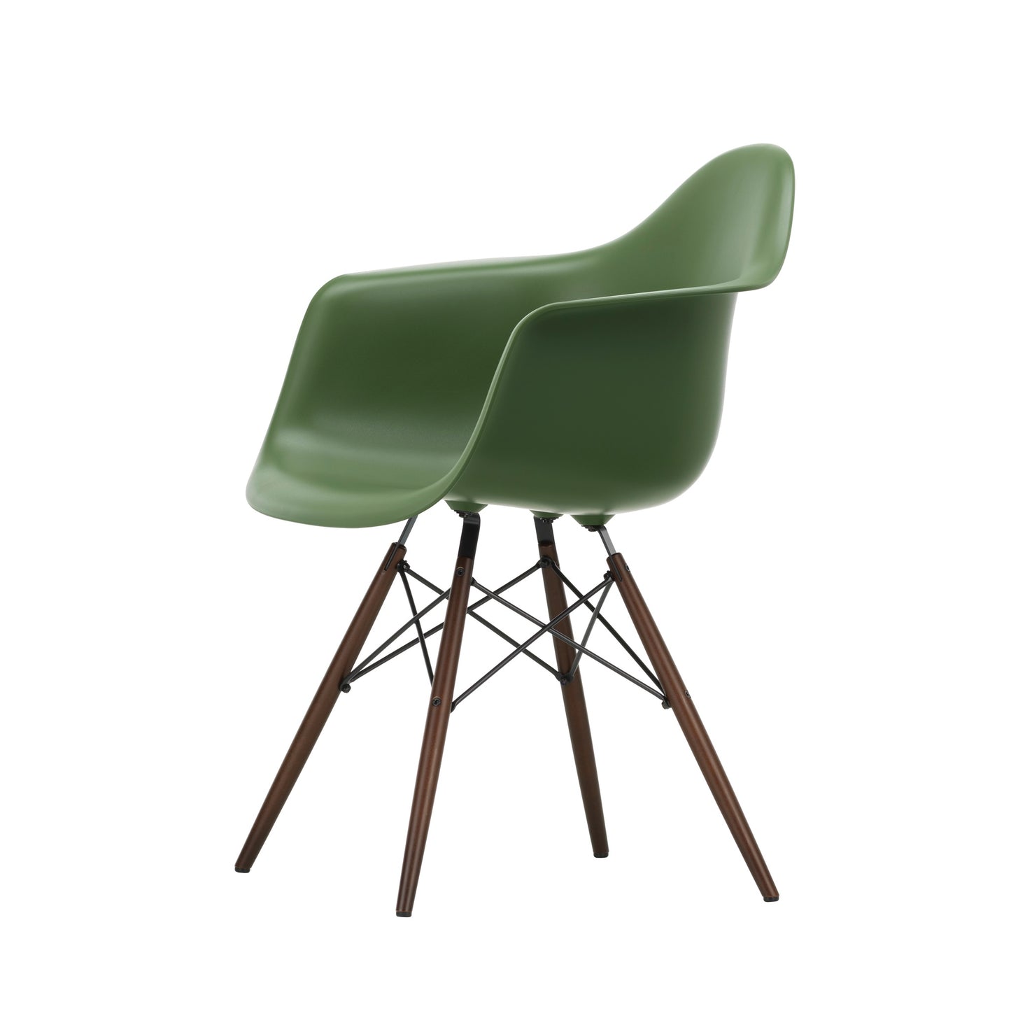 Vitra Eames Plastic Armchair DAW RE Ahorn dunkel Kunststoff recycelt