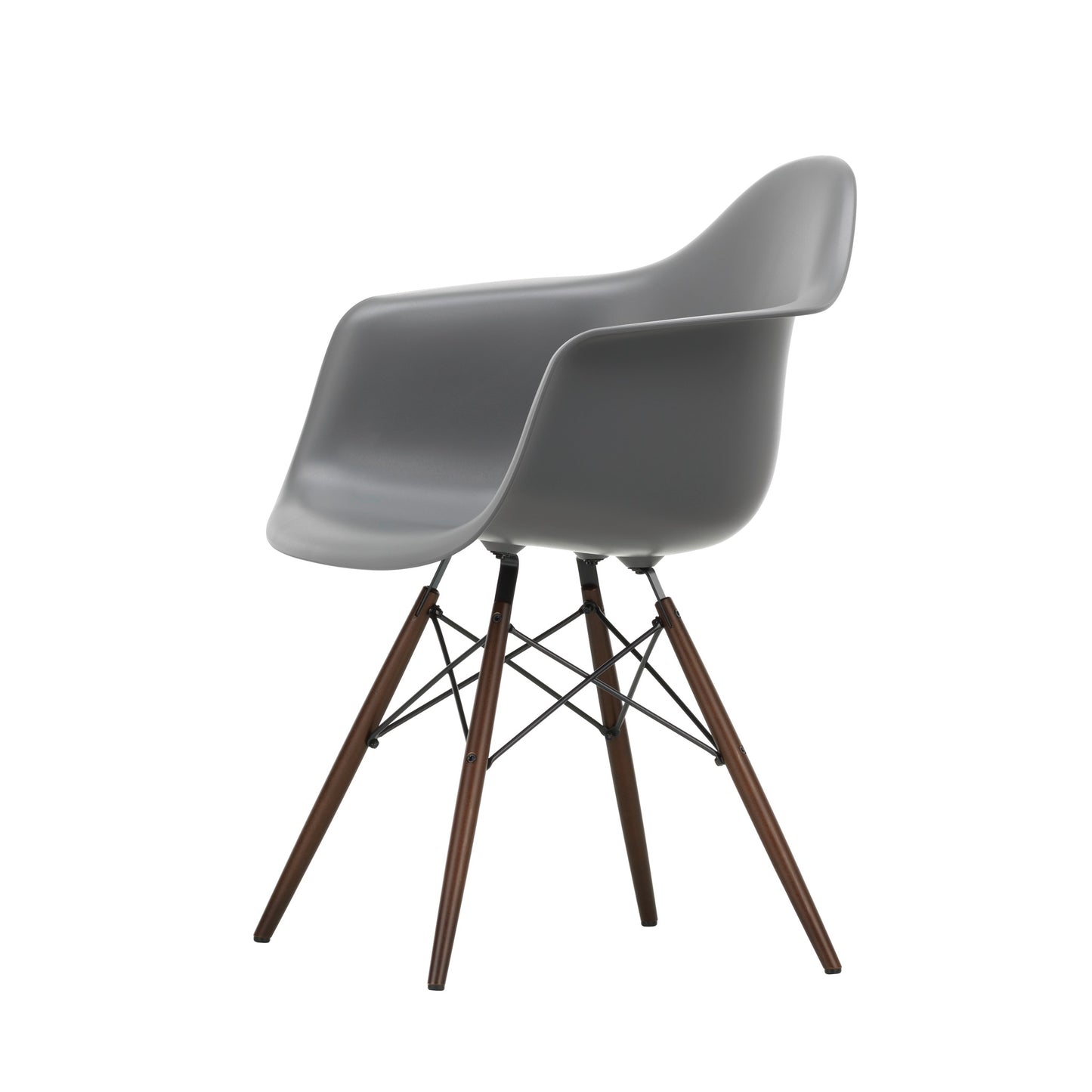 Vitra Eames Plastic Armchair DAW RE Ahorn dunkel Kunststoff recycelt