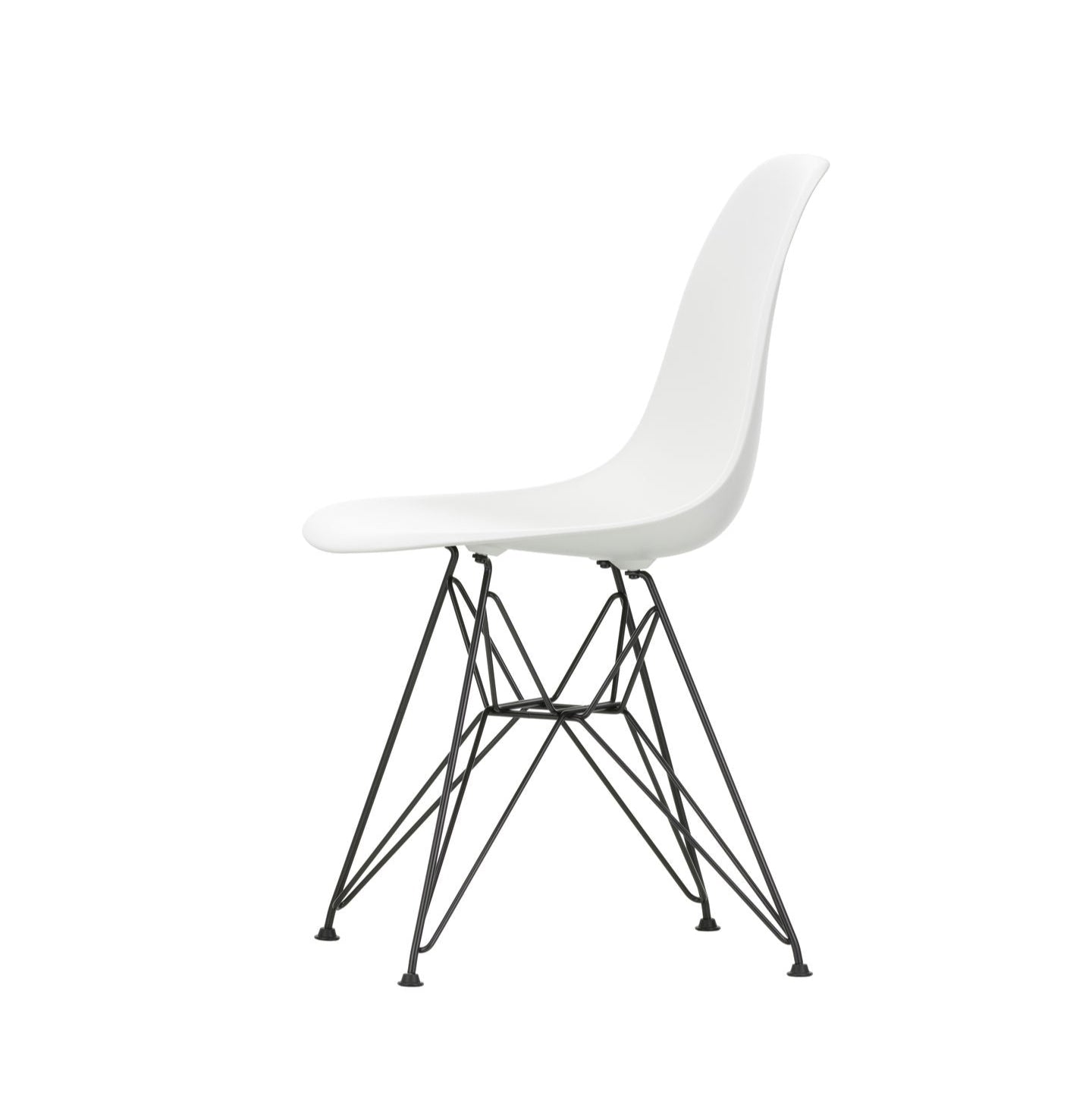 Vitra Eames Plastic Side Chair DSR RE Kunststoff Stuhl Gestell schwarz