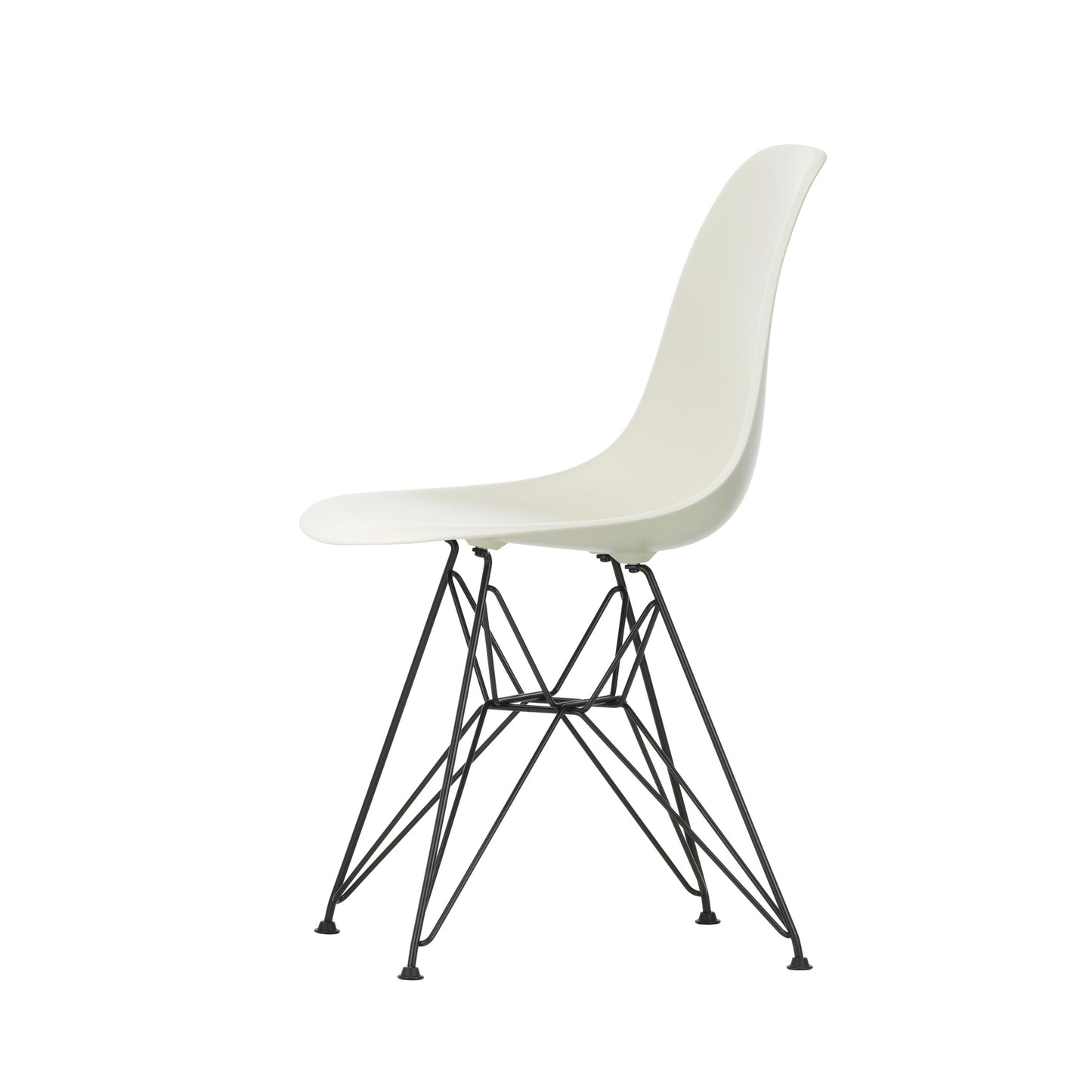 Vitra Eames Plastic Side Chair DSR RE Kunststoff Stuhl Gestell schwarz