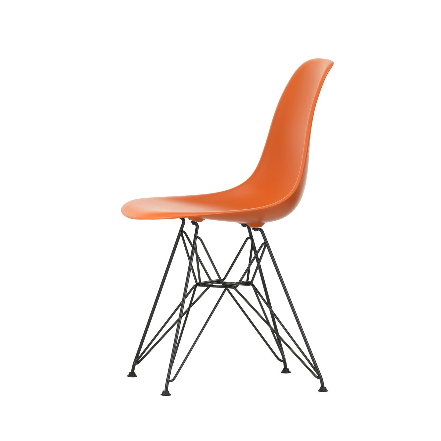 Vitra Eames Plastic Side Chair DSR RE Kunststoff Stuhl Gestell schwarz