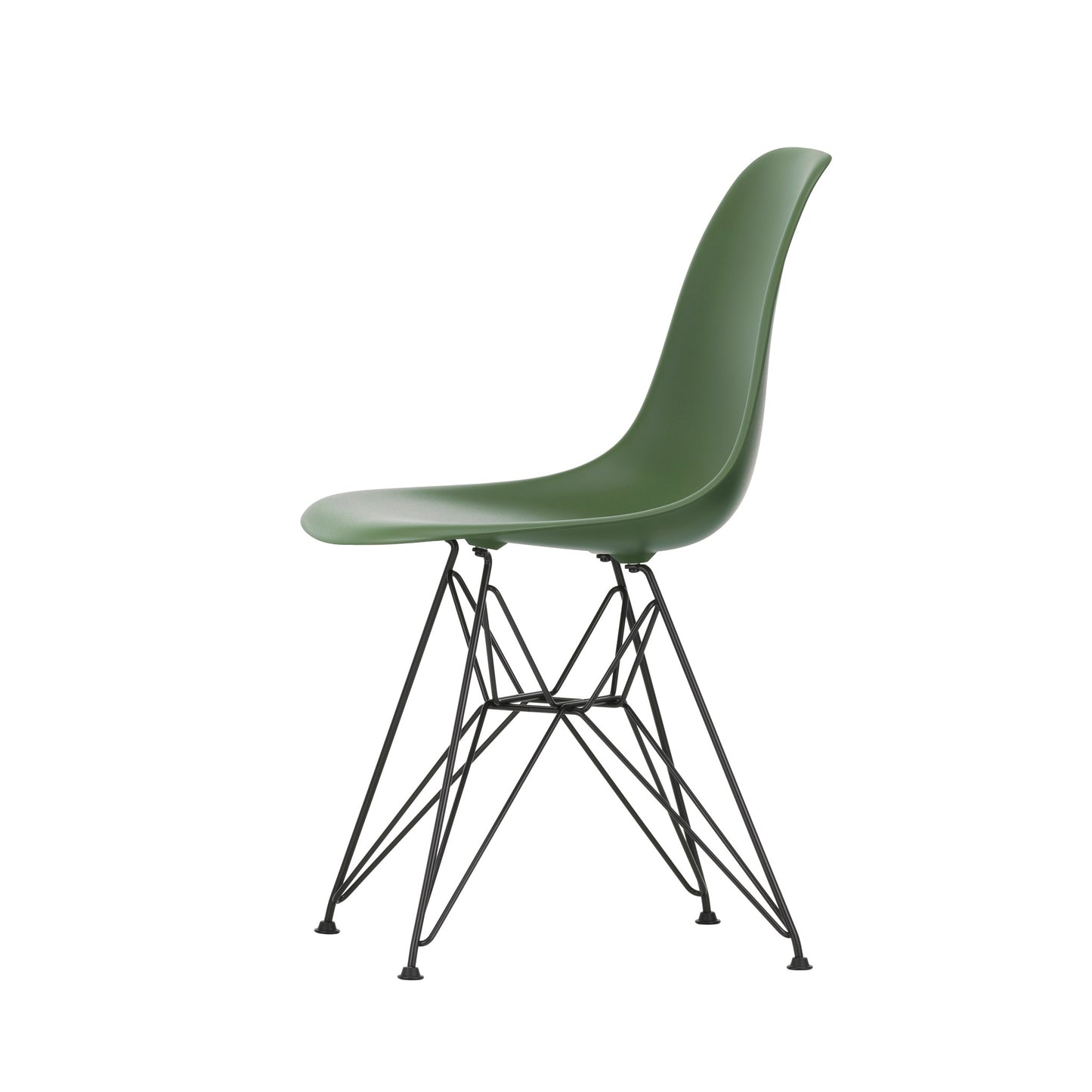 Vitra Eames Plastic Side Chair DSR RE Kunststoff Stuhl Gestell schwarz