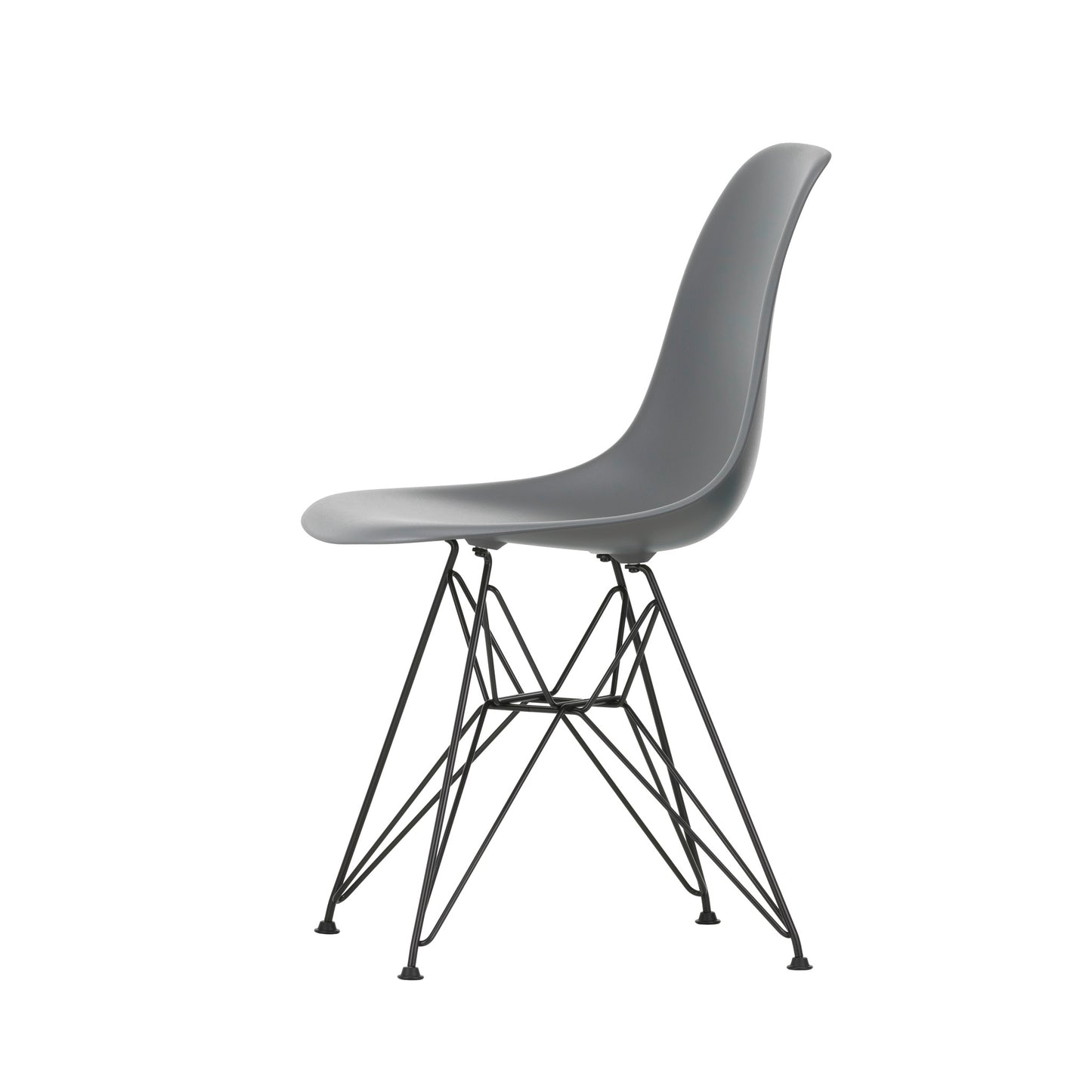 Vitra Eames Plastic Side Chair DSR RE Kunststoff Stuhl Gestell schwarz