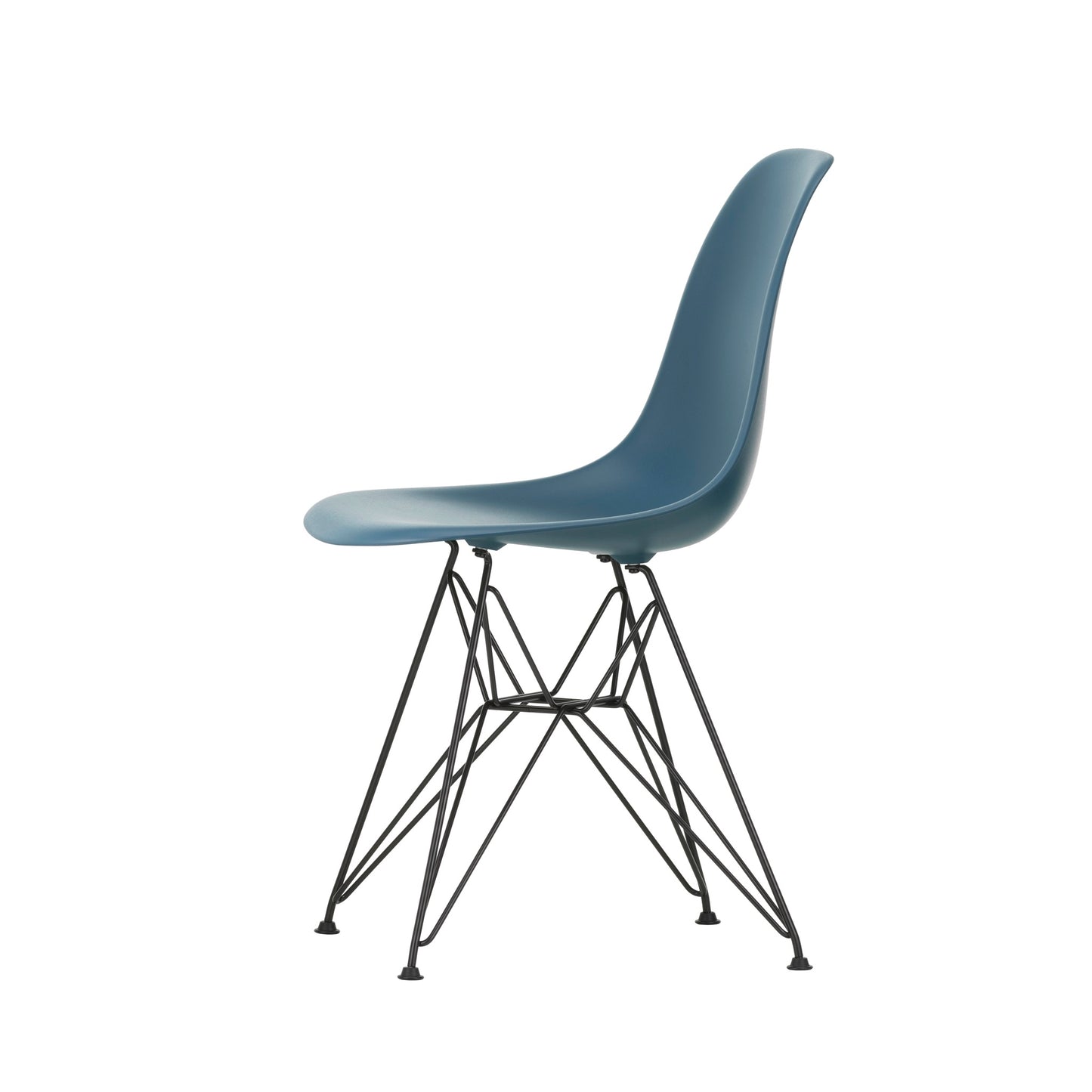 Vitra Eames Plastic Side Chair DSR RE Kunststoff Stuhl Gestell schwarz