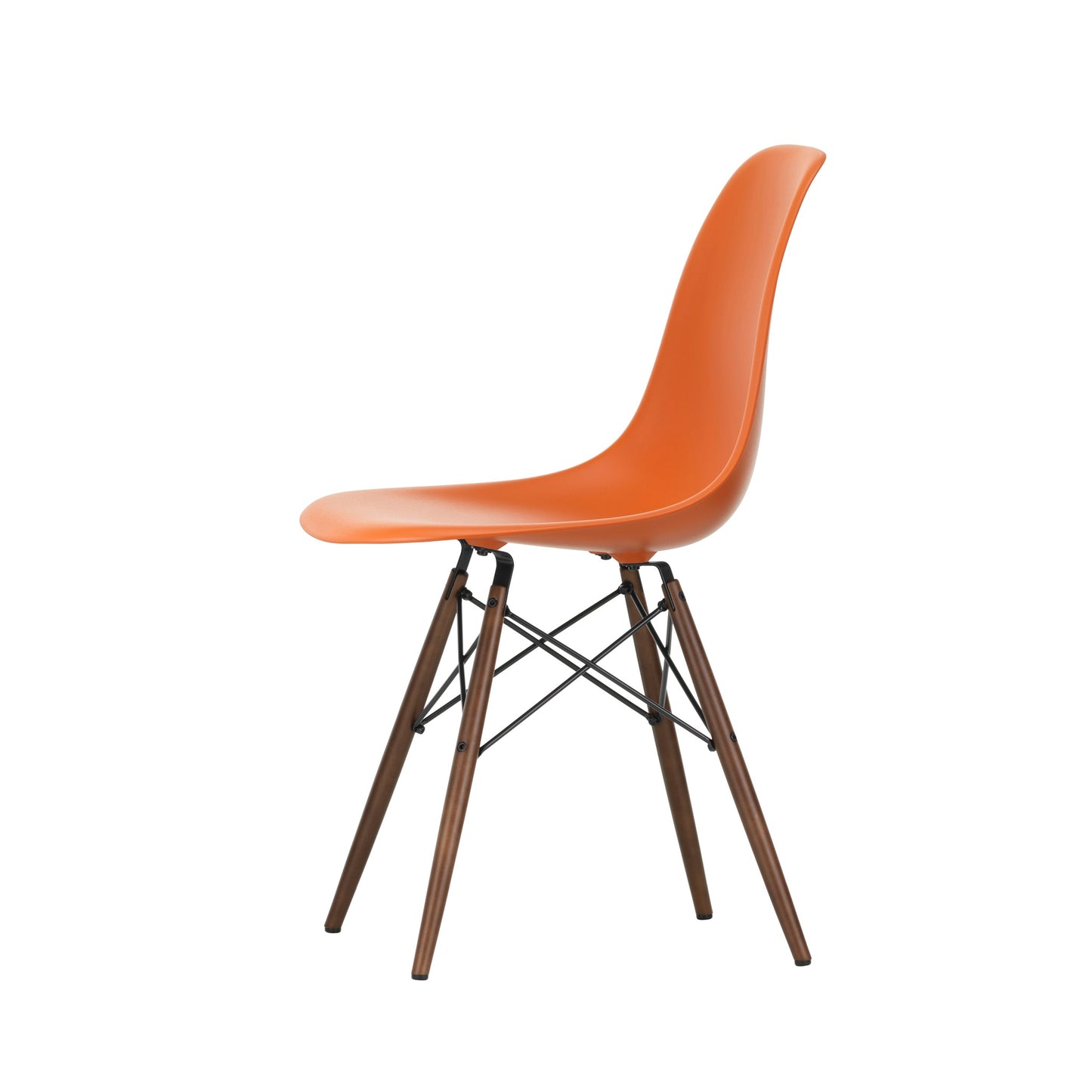 Vitra Eames Plastic Side Chair DSW RE Ahorn dunkel Kunststoff recycelt
