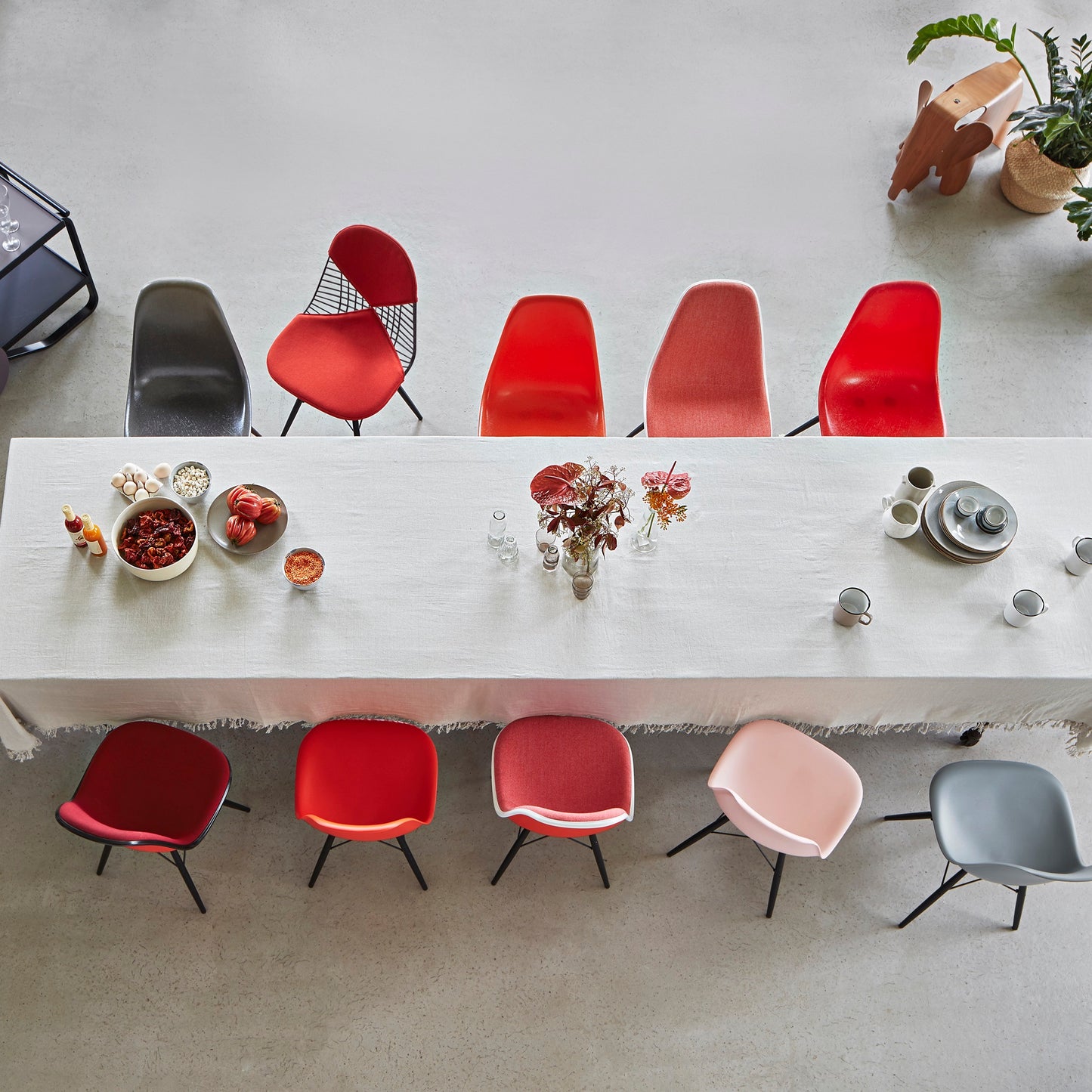 Vitra Eames Plastic Side Chair DSW RE Esche honigfarben Kunststoff recycelt