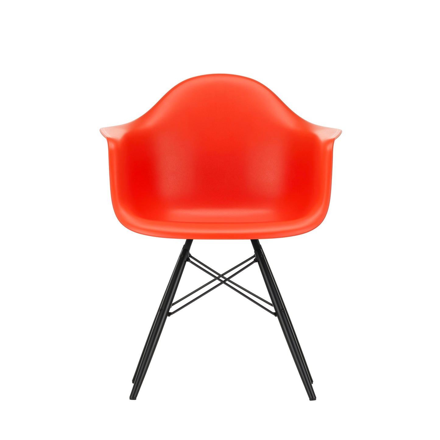 Vitra Eames Plastic Armchair DAW RE Ahorn schwarz Kunststoff recycelt