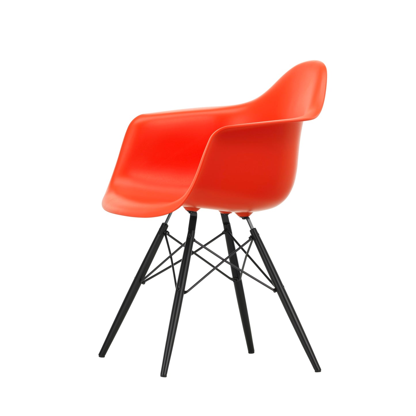 Vitra Eames Plastic Armchair DAW RE Ahorn schwarz Kunststoff recycelt