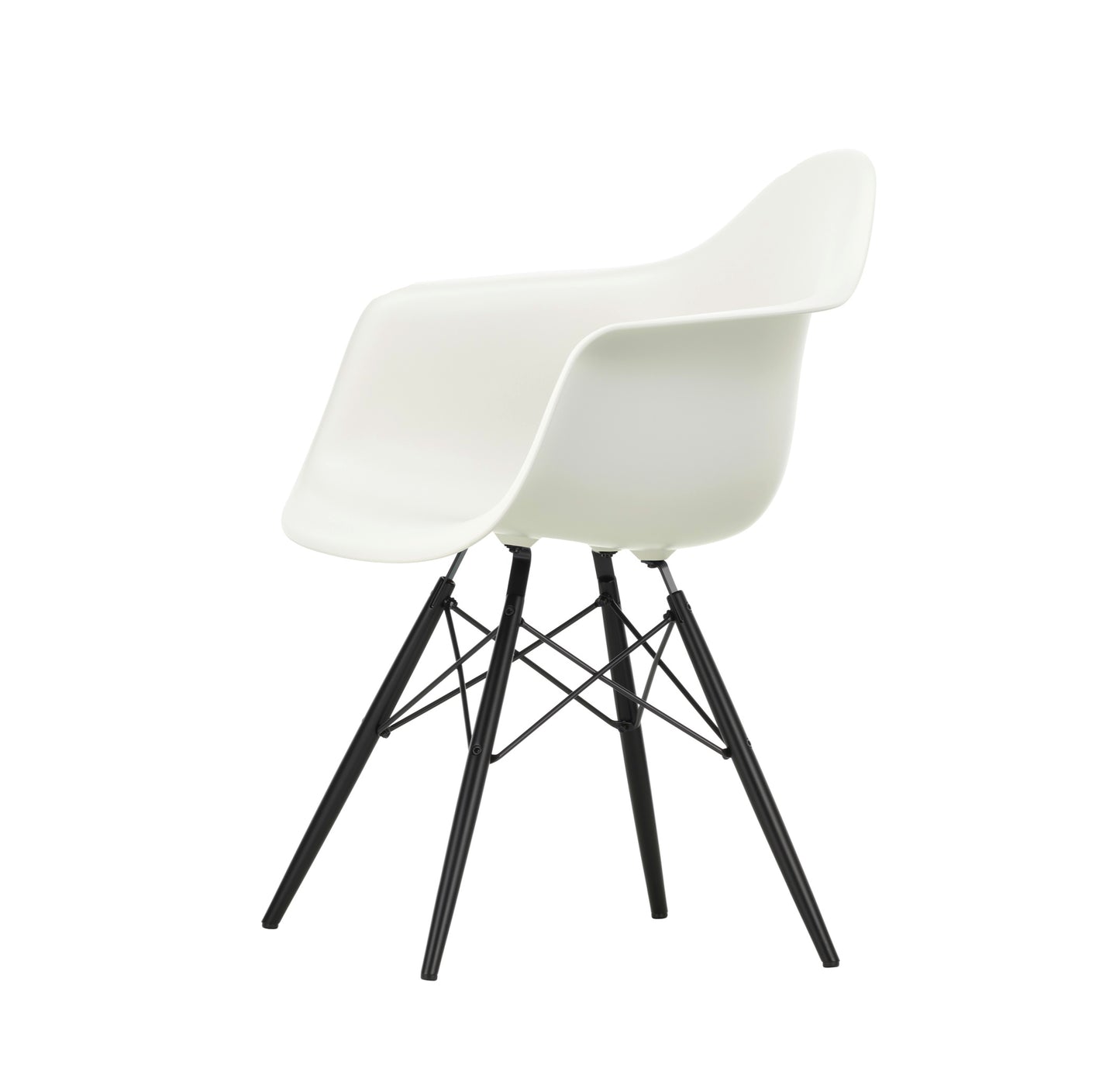 Vitra Eames Plastic Armchair DAW RE Ahorn schwarz Kunststoff recycelt