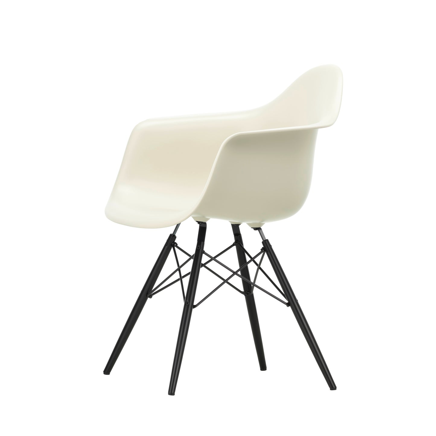 Vitra Eames Plastic Armchair DAW RE Ahorn schwarz Kunststoff recycelt