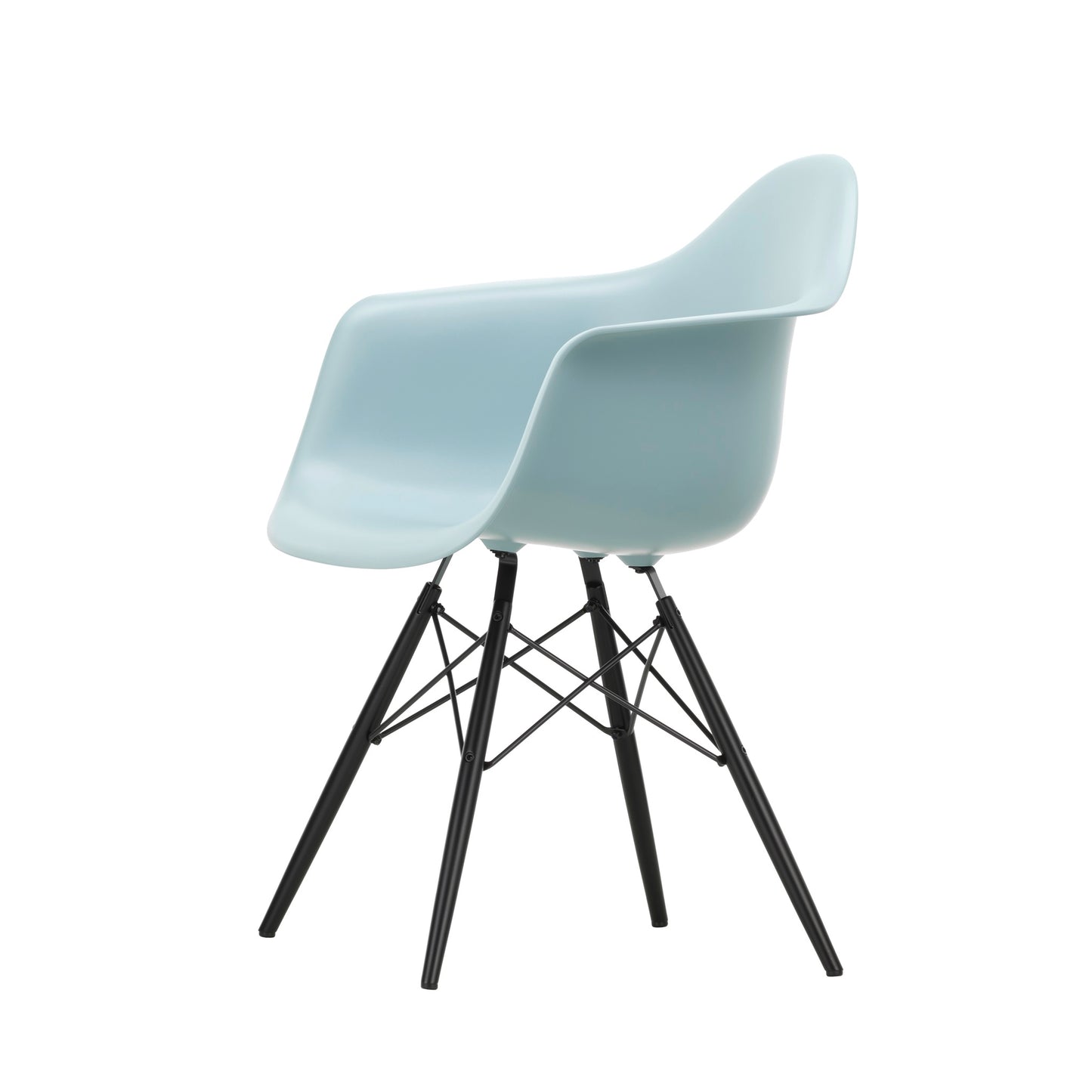 Vitra Eames Plastic Armchair DAW RE Ahorn schwarz Kunststoff recycelt