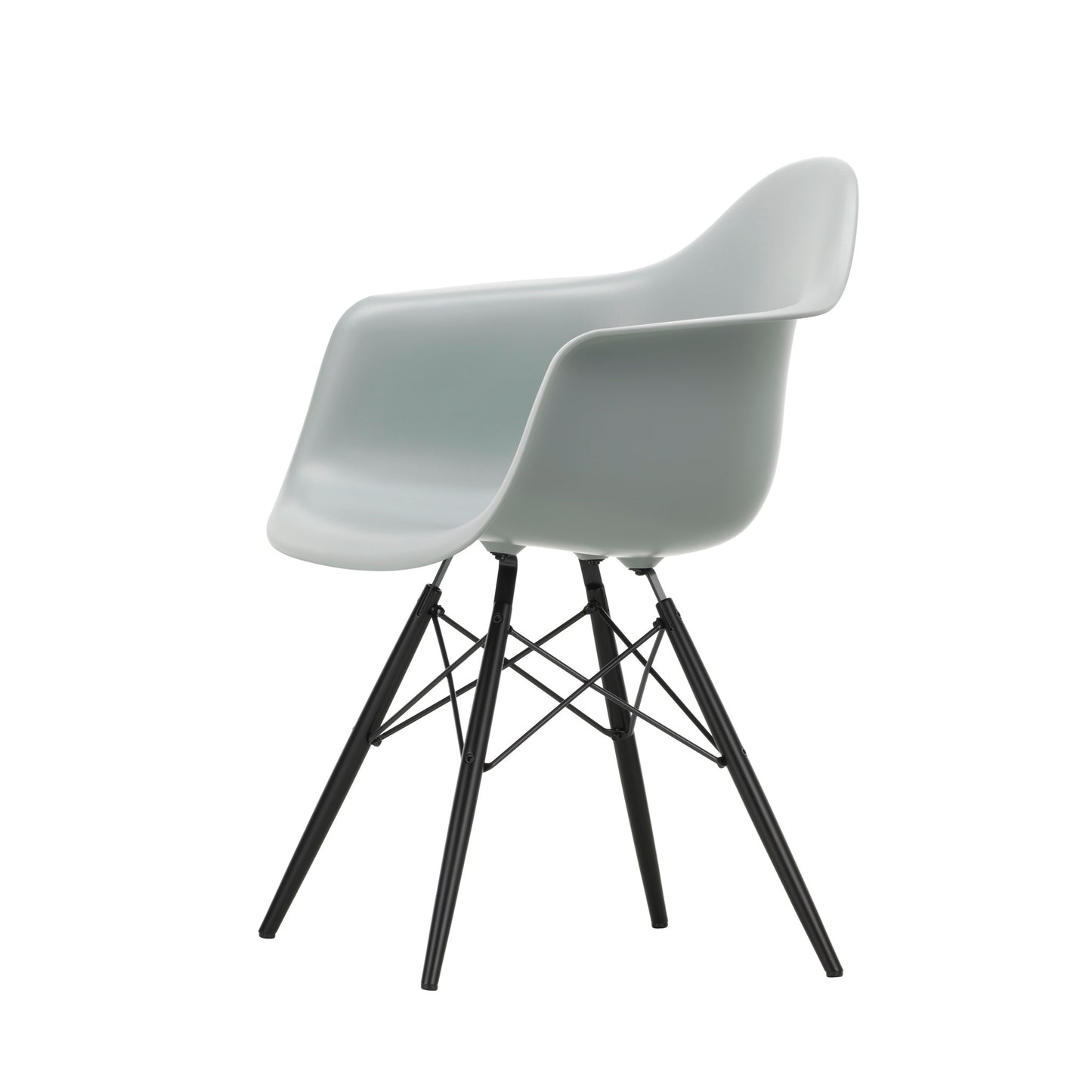 Vitra Eames Plastic Armchair DAW RE Ahorn schwarz Kunststoff recycelt