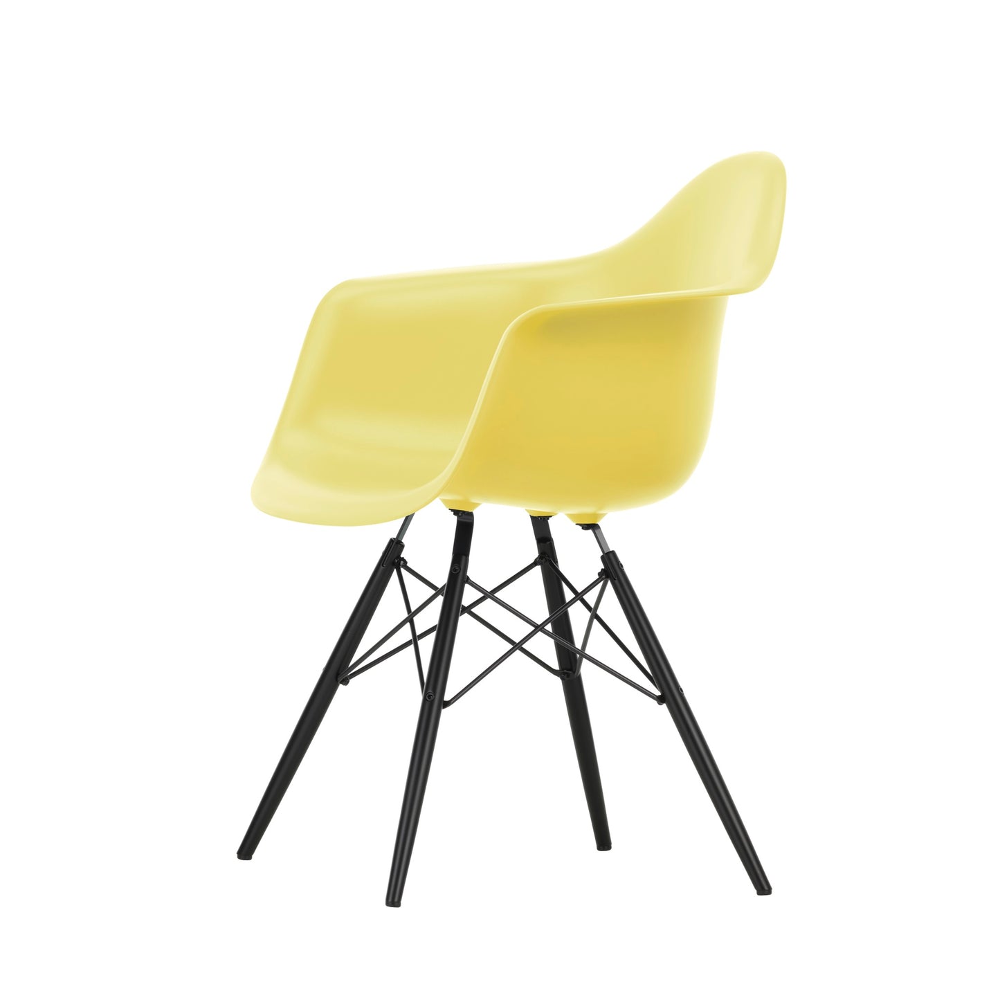 Vitra Eames Plastic Armchair DAW RE Ahorn schwarz Kunststoff recycelt