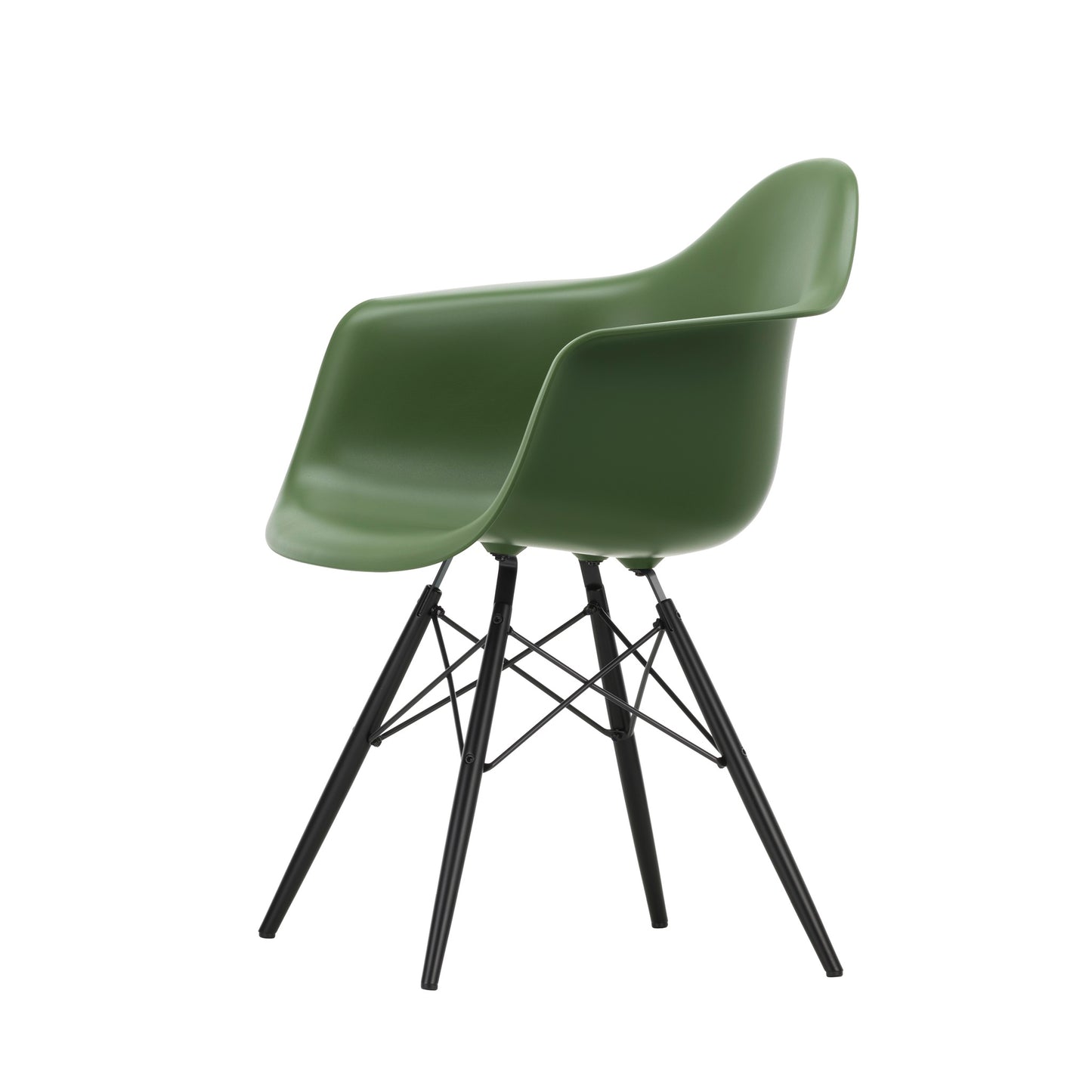 Vitra Eames Plastic Armchair DAW RE Ahorn schwarz Kunststoff recycelt