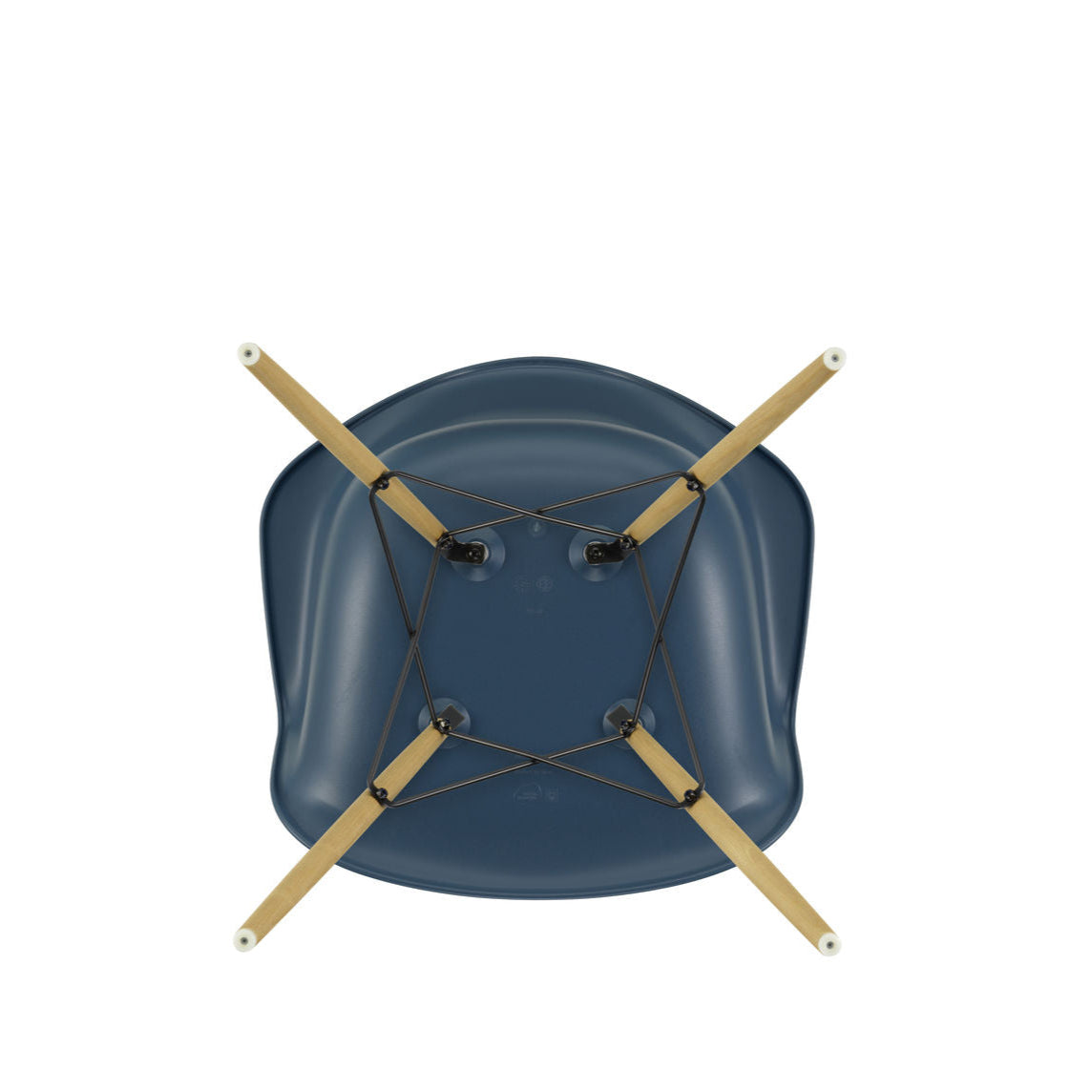 Vitra Eames Plastic Armchair DAW RE Esche honigfarben Kunststoff recycelt