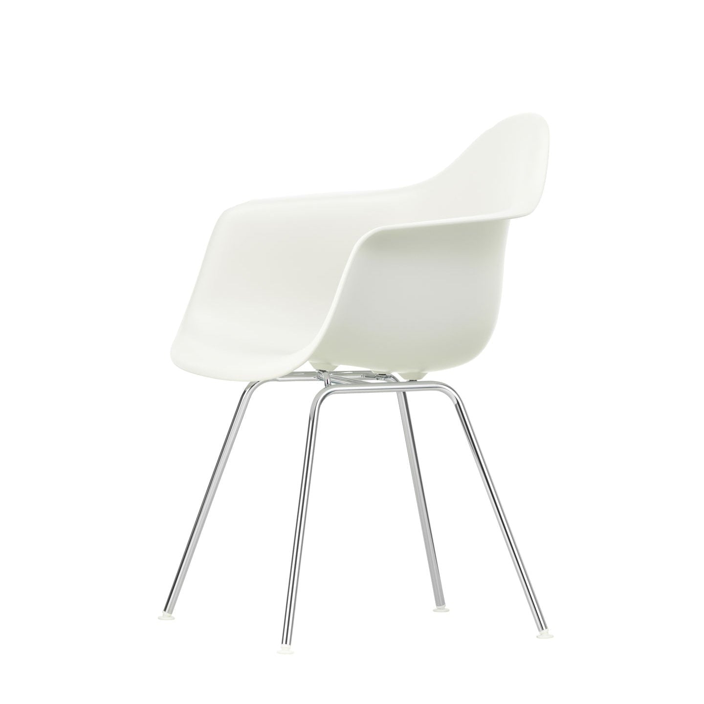 Vitra Eames Plastic Armchair DAX RE Stuhl mit Armlehne 4-Fuß chrom