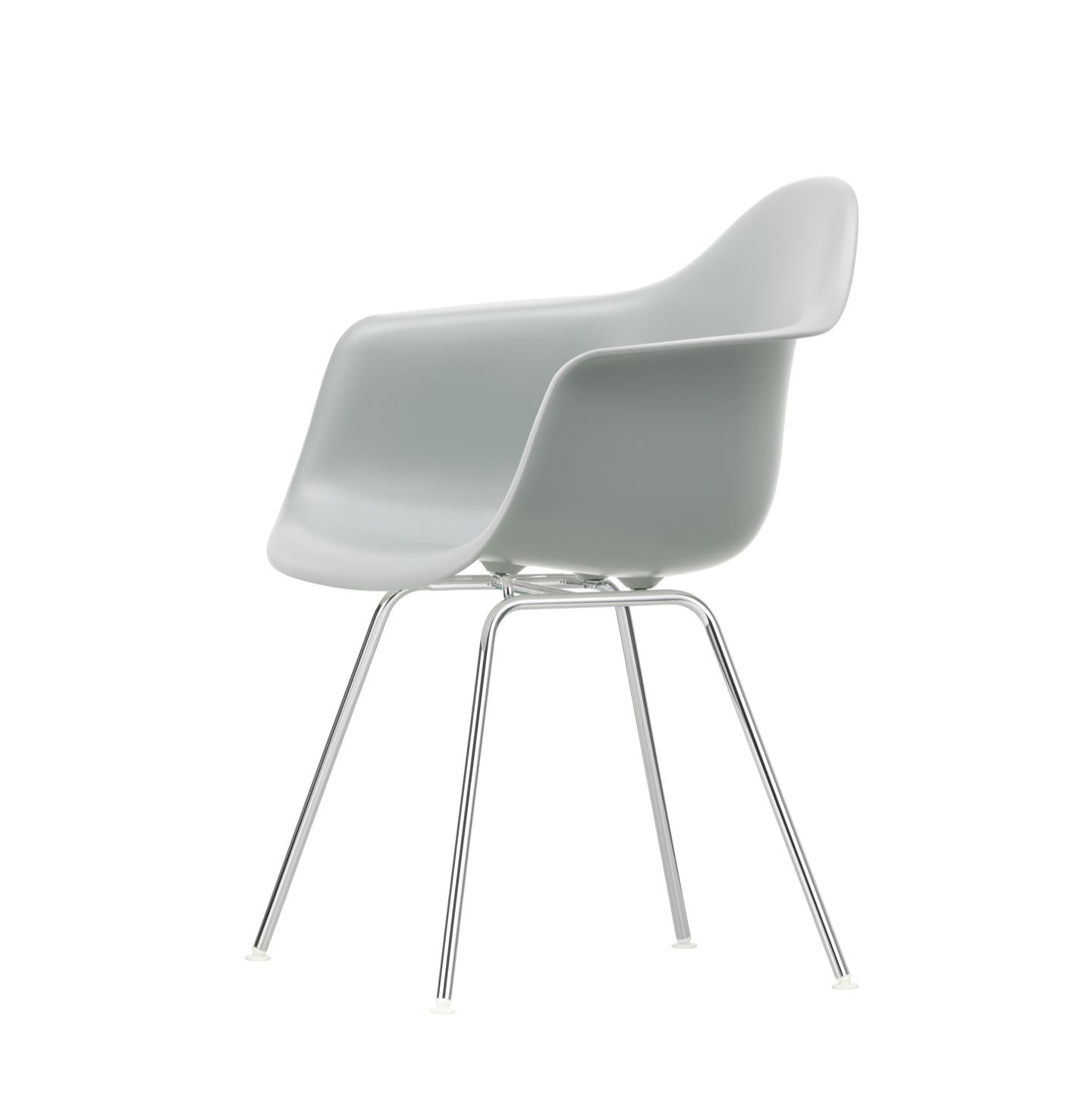 Vitra Eames Plastic Armchair DAX RE Stuhl mit Armlehne 4-Fuß chrom