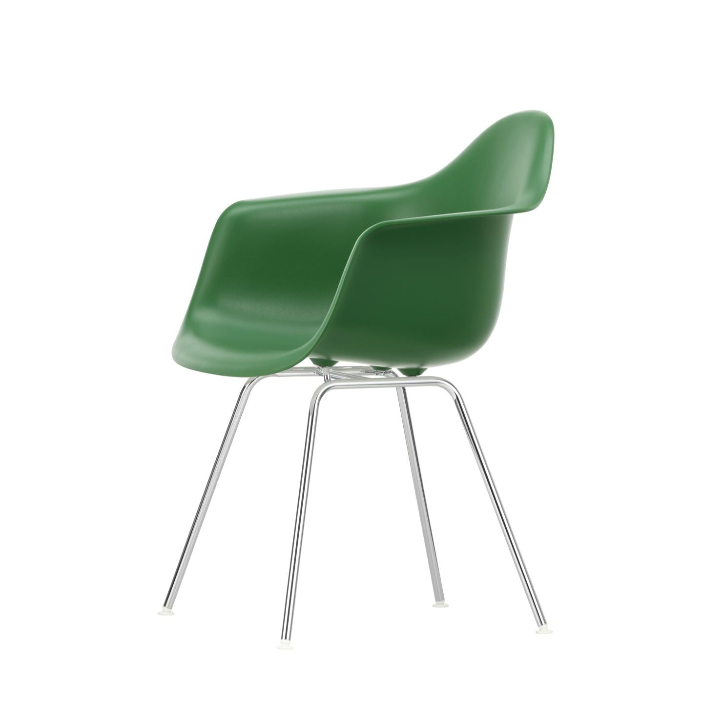 Vitra Eames Plastic Armchair DAX RE Stuhl mit Armlehne 4-Fuß chrom