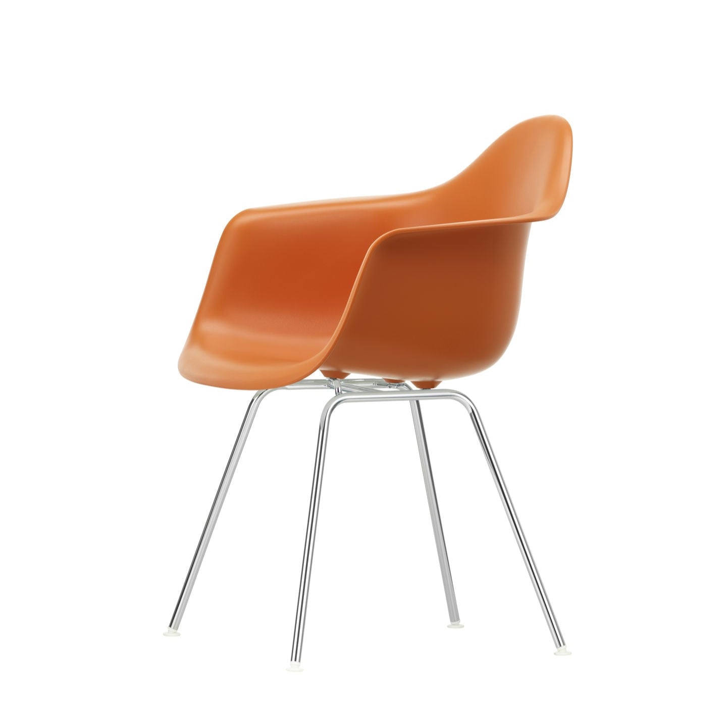 Vitra Eames Plastic Armchair DAX RE Stuhl mit Armlehne 4-Fuß chrom