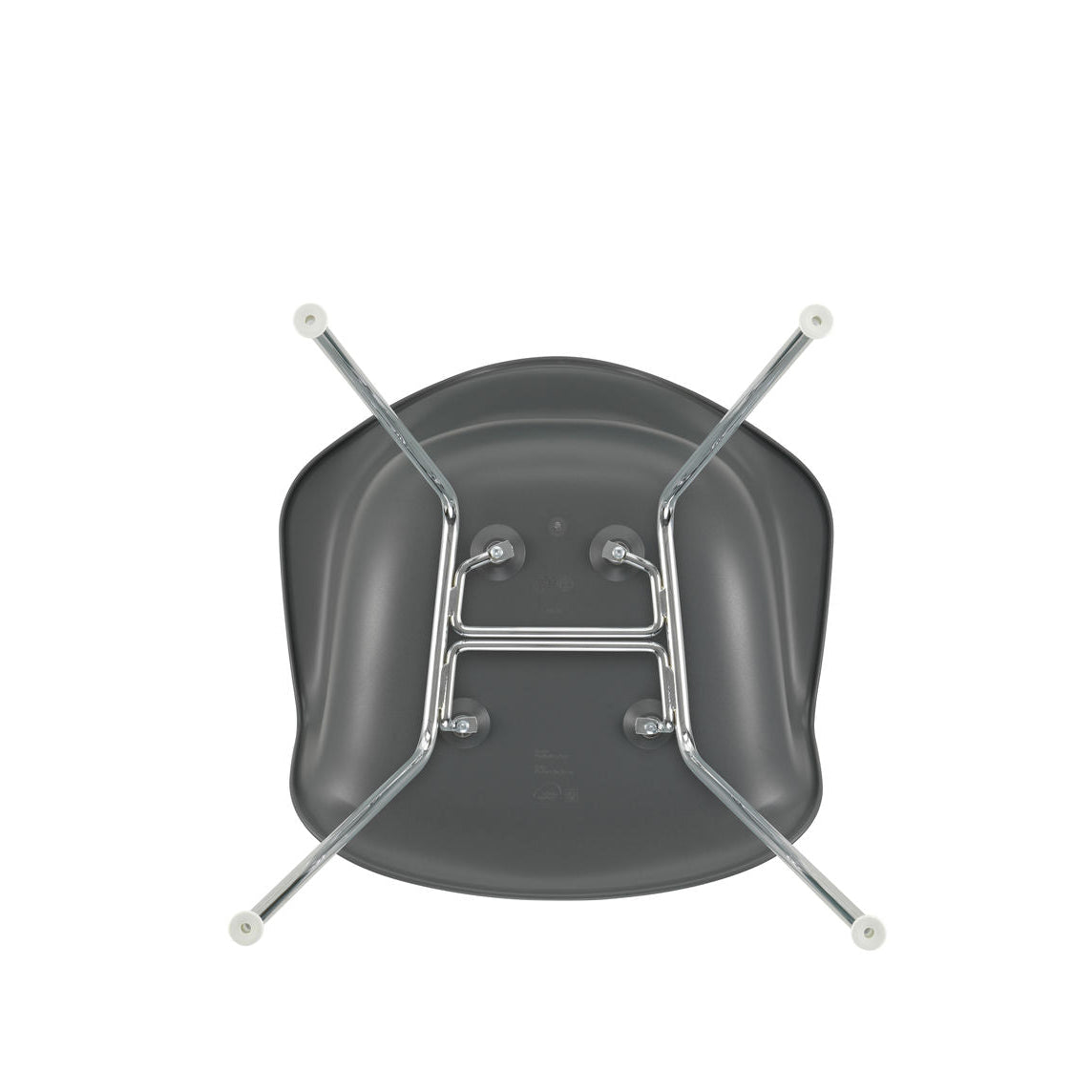 Vitra Eames Plastic Armchair DAX RE Stuhl mit Armlehne 4-Fuß chrom