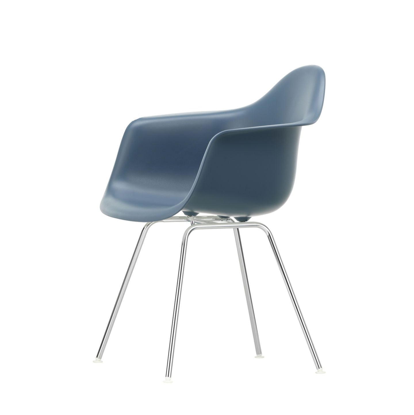 Vitra Eames Plastic Armchair DAX RE Stuhl mit Armlehne 4-Fuß chrom