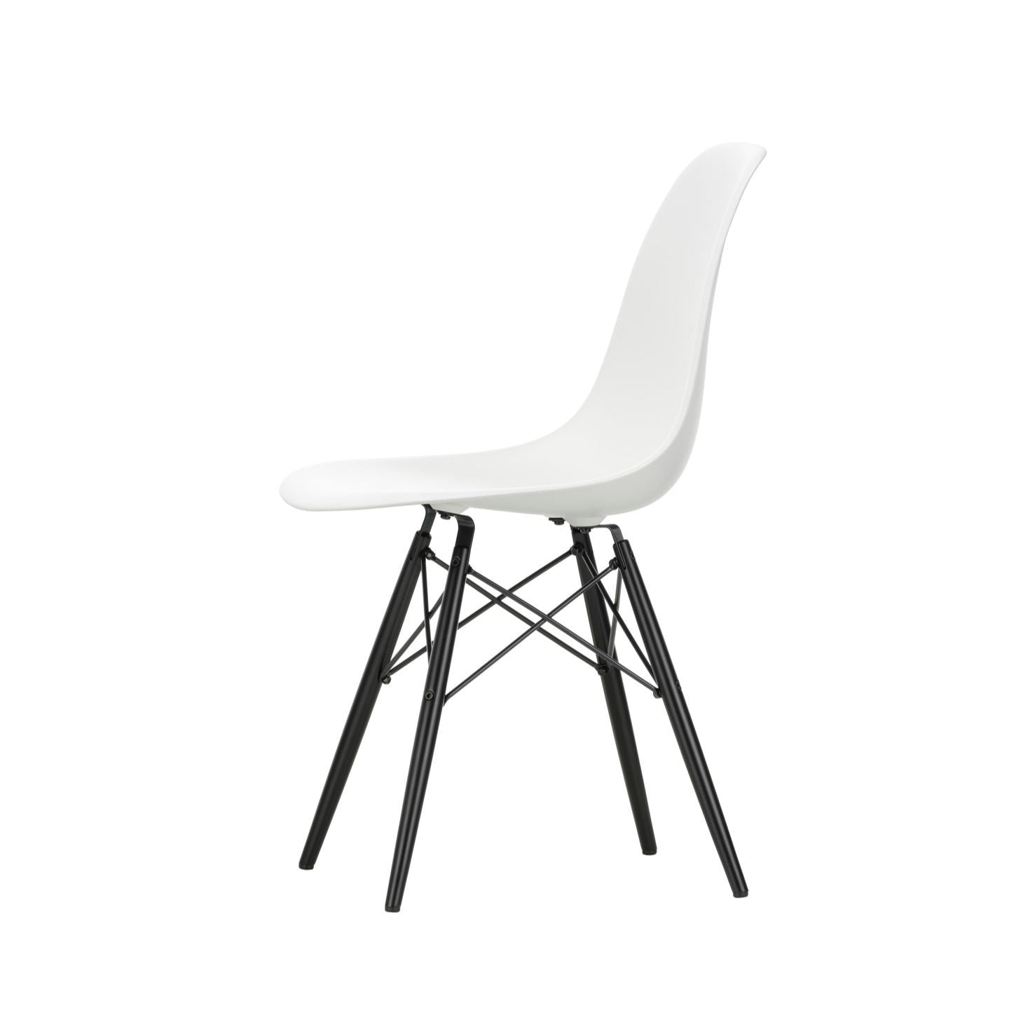 Vitra Eames Plastic Side Chair DSW RE Ahorn schwarz Kunststoff recycelt