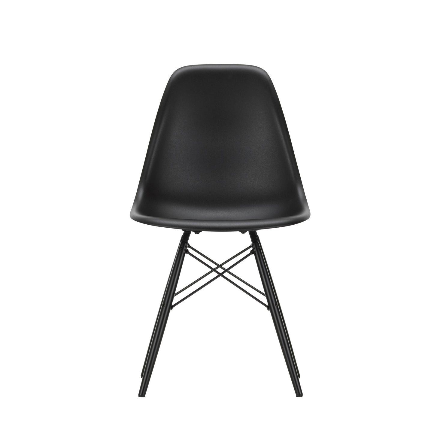 Vitra Eames Plastic Side Chair DSW RE Ahorn schwarz Kunststoff recycelt